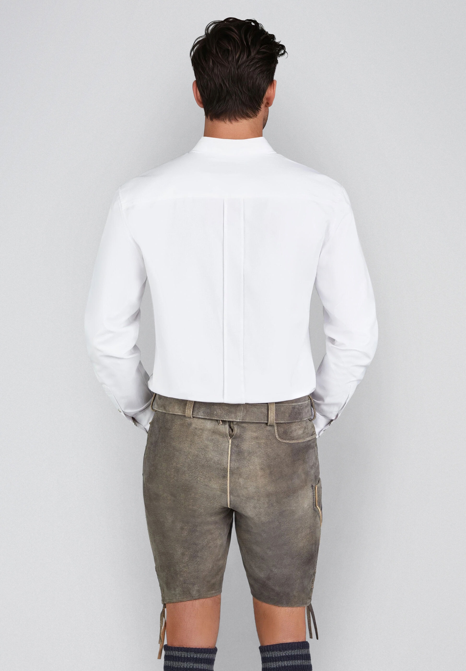 Spieth & Wensky Lederhose »Hofmeister«  mit Stickerei am Beinabschluss