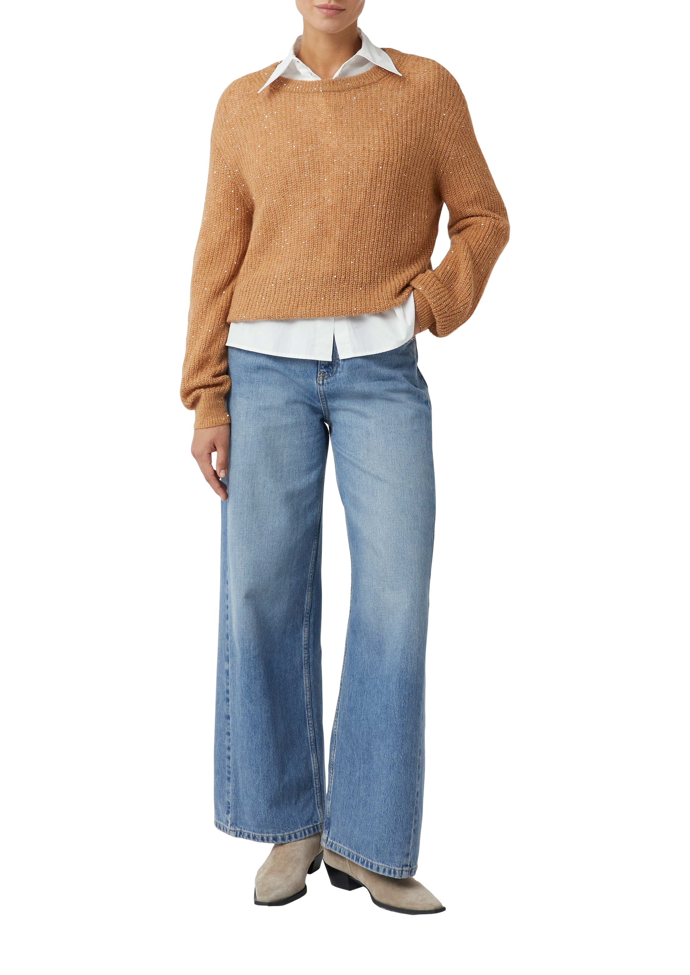 Comma Strickpullover, mit Glitzer-Details