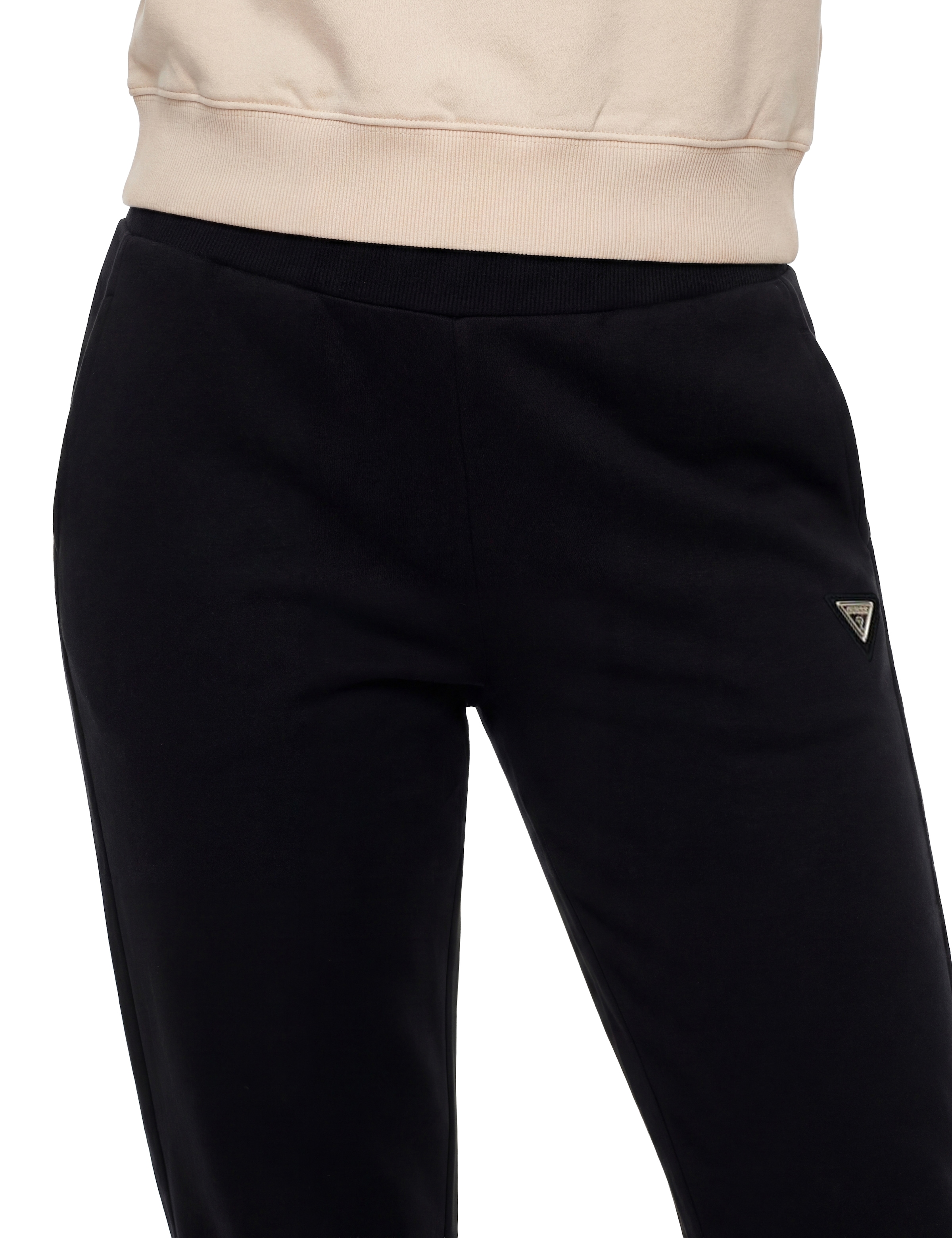 Guess Jogginghose »OLYMPE LONG PANTS«  in Scuba-Qualität, Logo-Patch