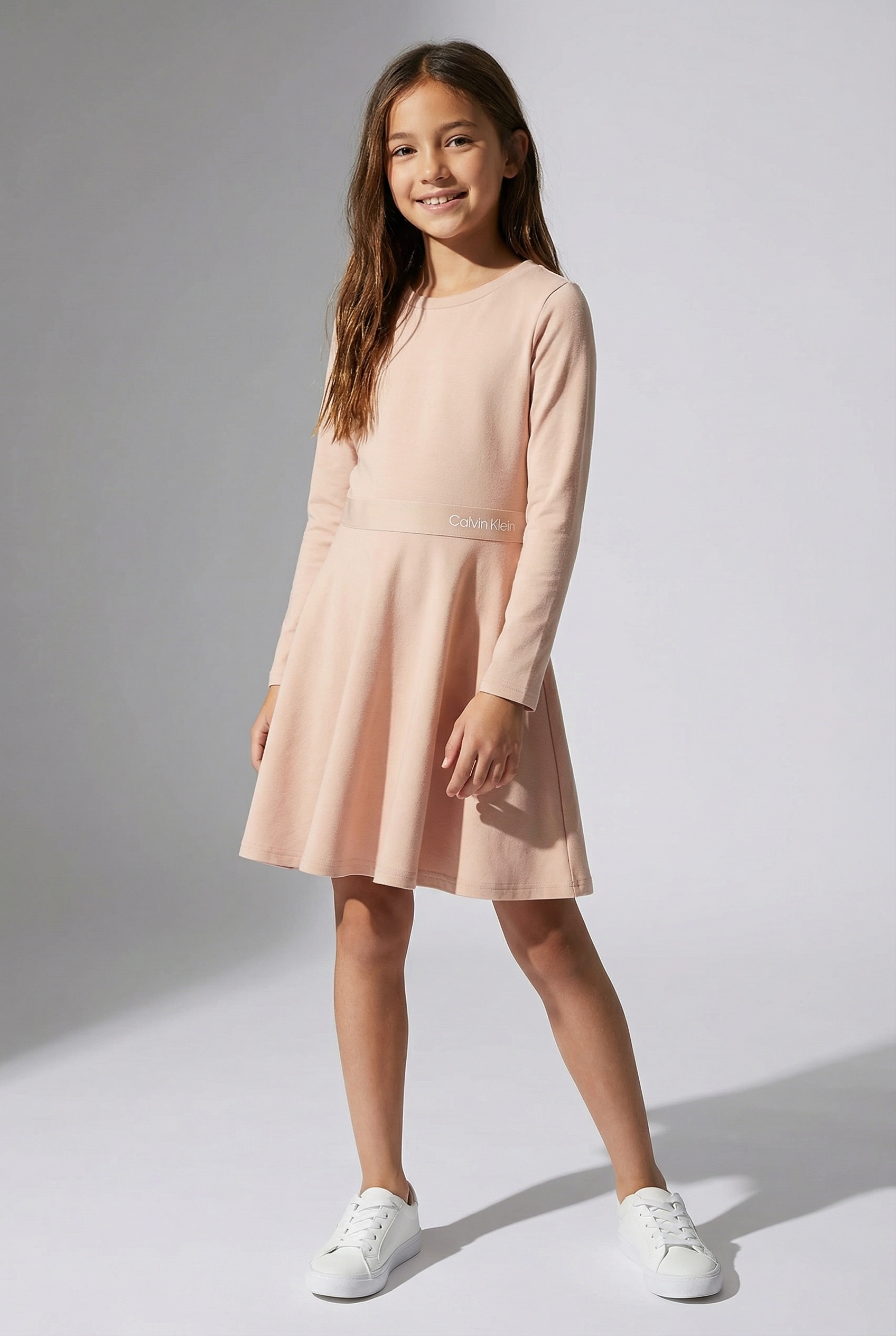 Calvin Klein Jeans Skaterkleid »Ls Logo Tape Punto Dress« für Kinder bis 16 Jahre und mit Logoschriftzug