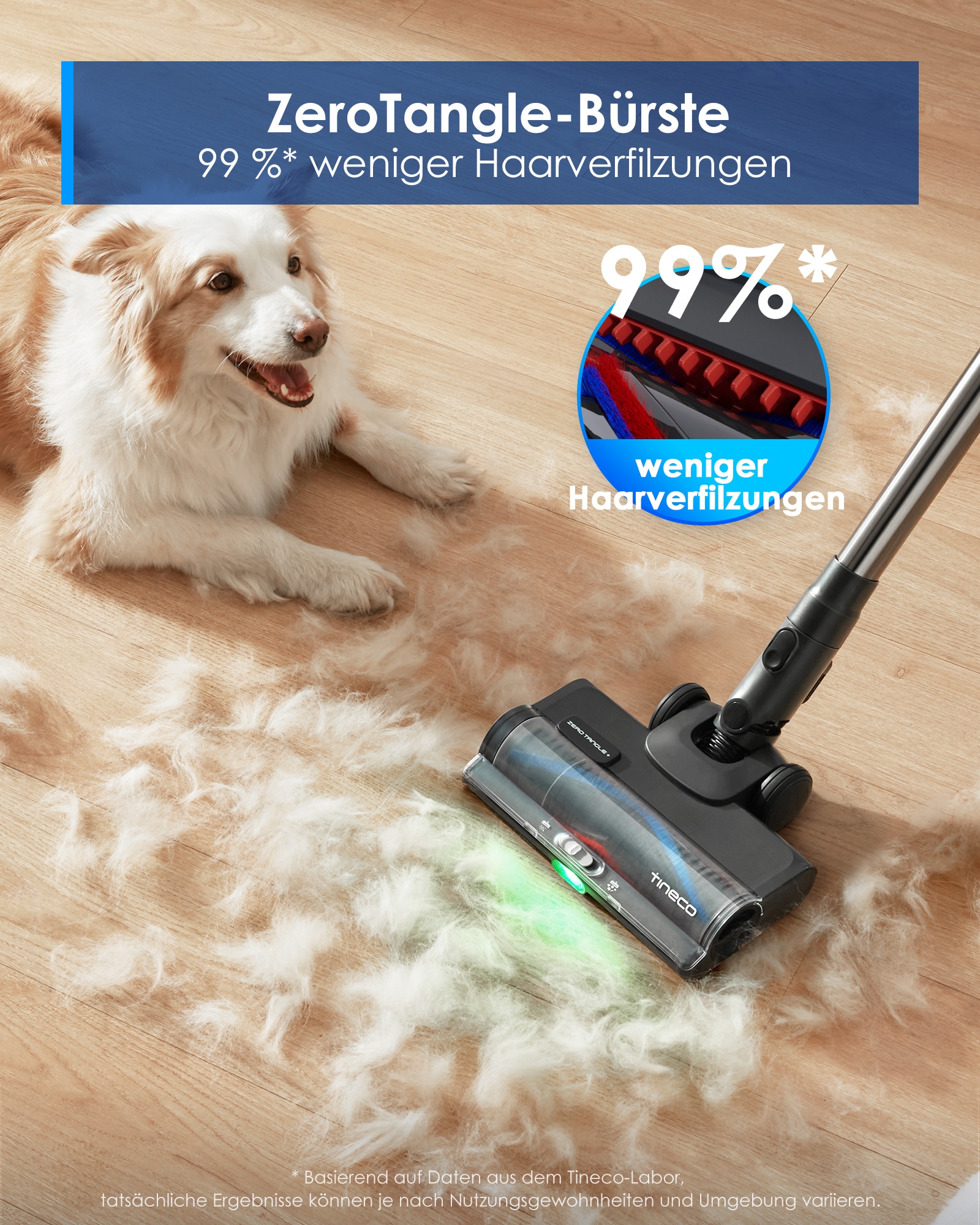 Tineco Akku-Hand-und Stielstaubsauger »Pure One S50 Pro«, Freistehende Ladestation, Anpassung der Saugleistung, 95Min Power-Akku