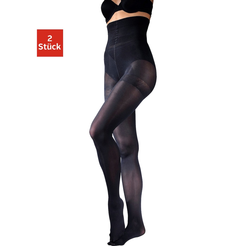 LASCANA Feinstrumpfhose »Bodyshaper«, 40 DEN, (2 St.)