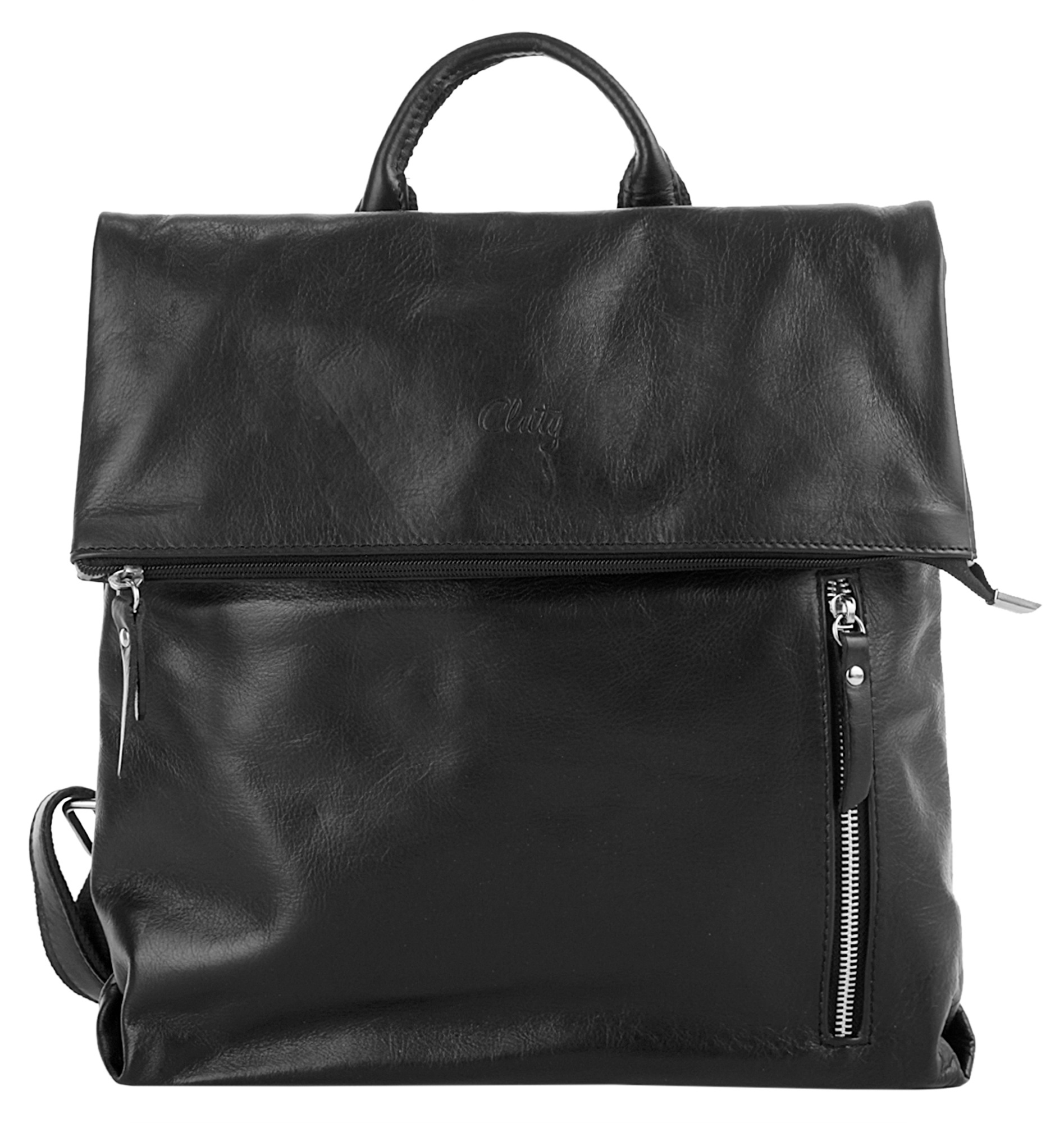 Cluty Cityrucksack "CLUTY Damen echt Leder, Made in Italy" echt Leder, Made in Italy