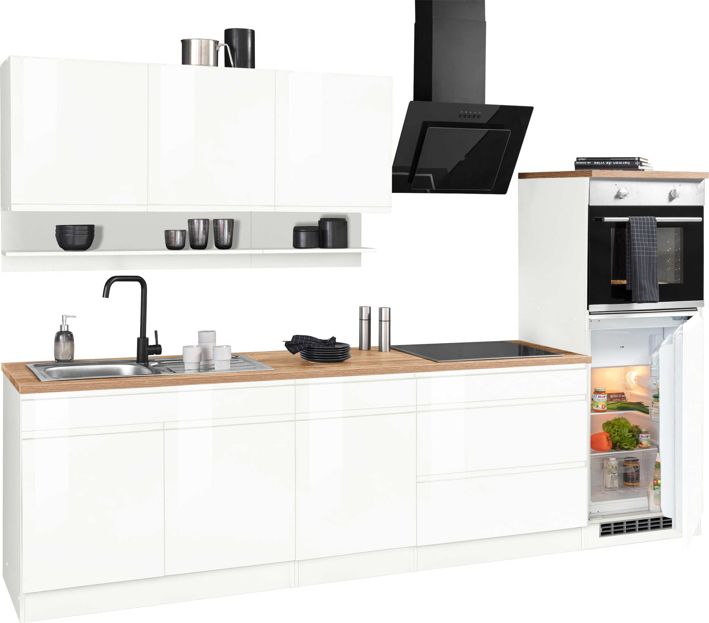 KOCHSTATION Küchenzeile »KS-Virginia« Breite 290 cm, wahlweise mit Induktionskochfeld