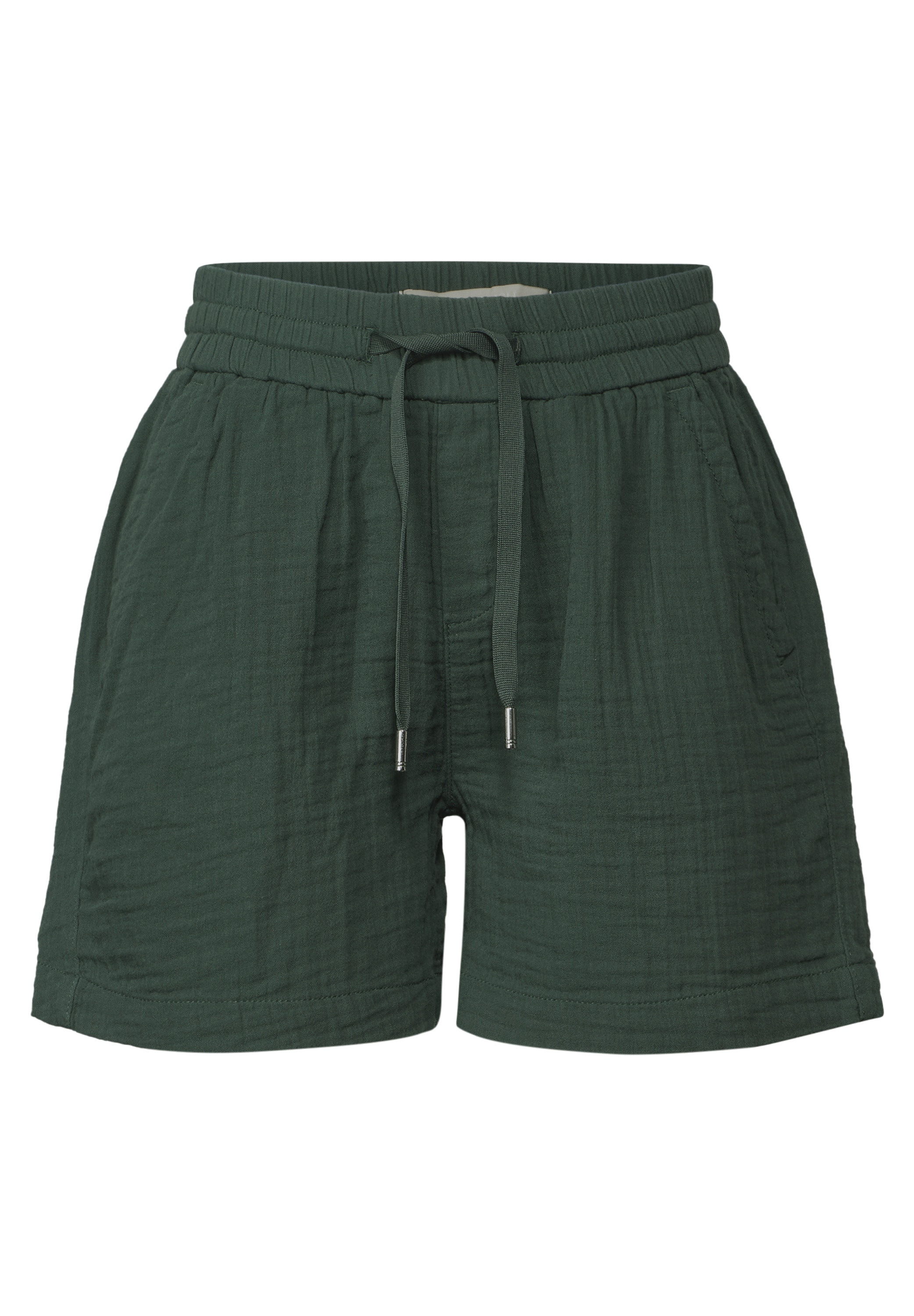 STREET ONE Relaxshorts, mit elastischem Bund und Tunnelzug, im Musselin-Look