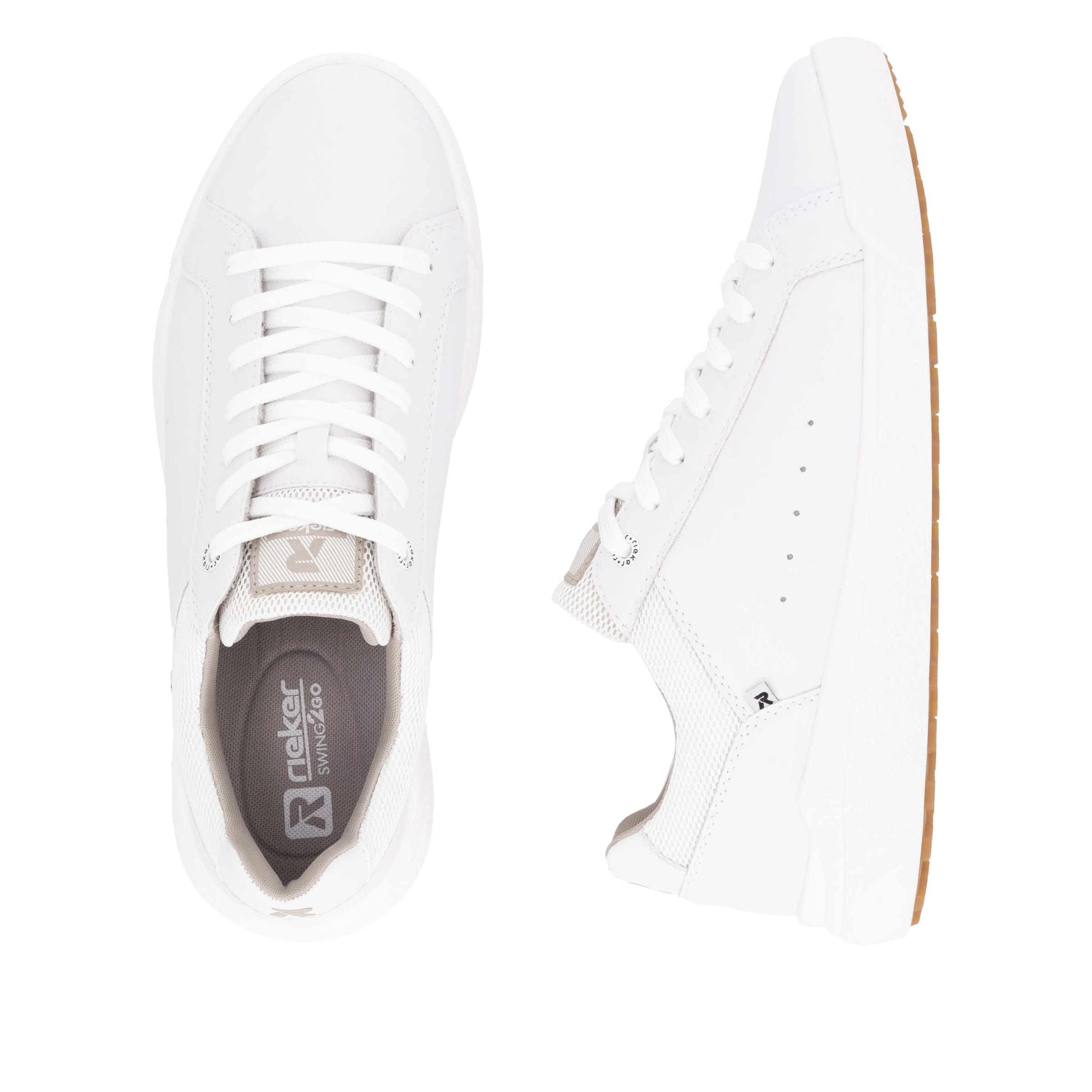 RIEKER Sport Sneaker  Freizeitschuh, Halbschuh, Schnürschuh mit gepolstertem Schaftrand