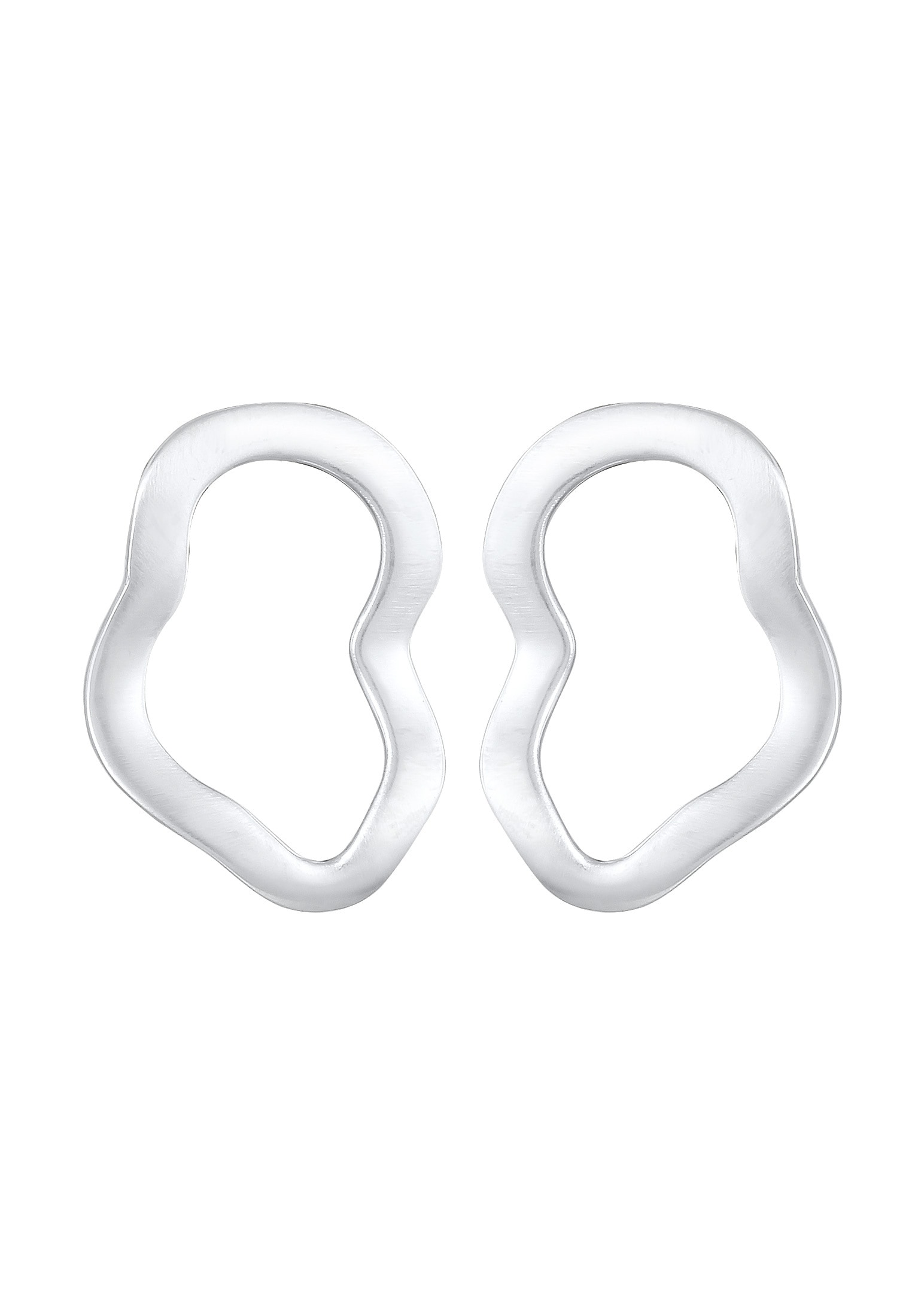 Elli Paar Ohrstecker »Ohrringe Hänger Organic Look Matt Basic Blogger 925 Silber«