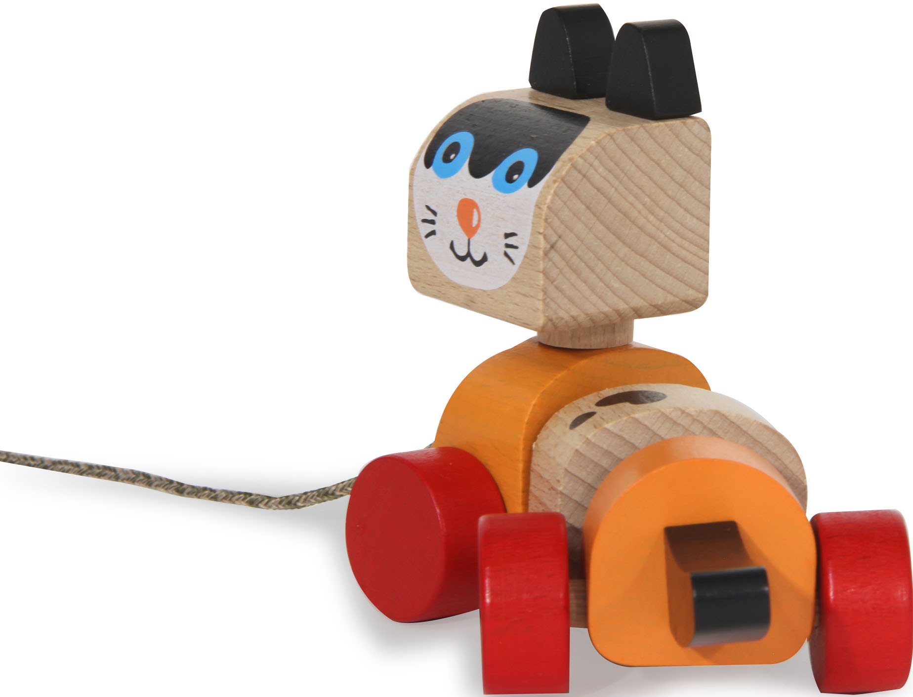 Jamara Nachziehspielzeug »Kidiwood, Nachzieh Katze«, auf Rollen, aus Holz
