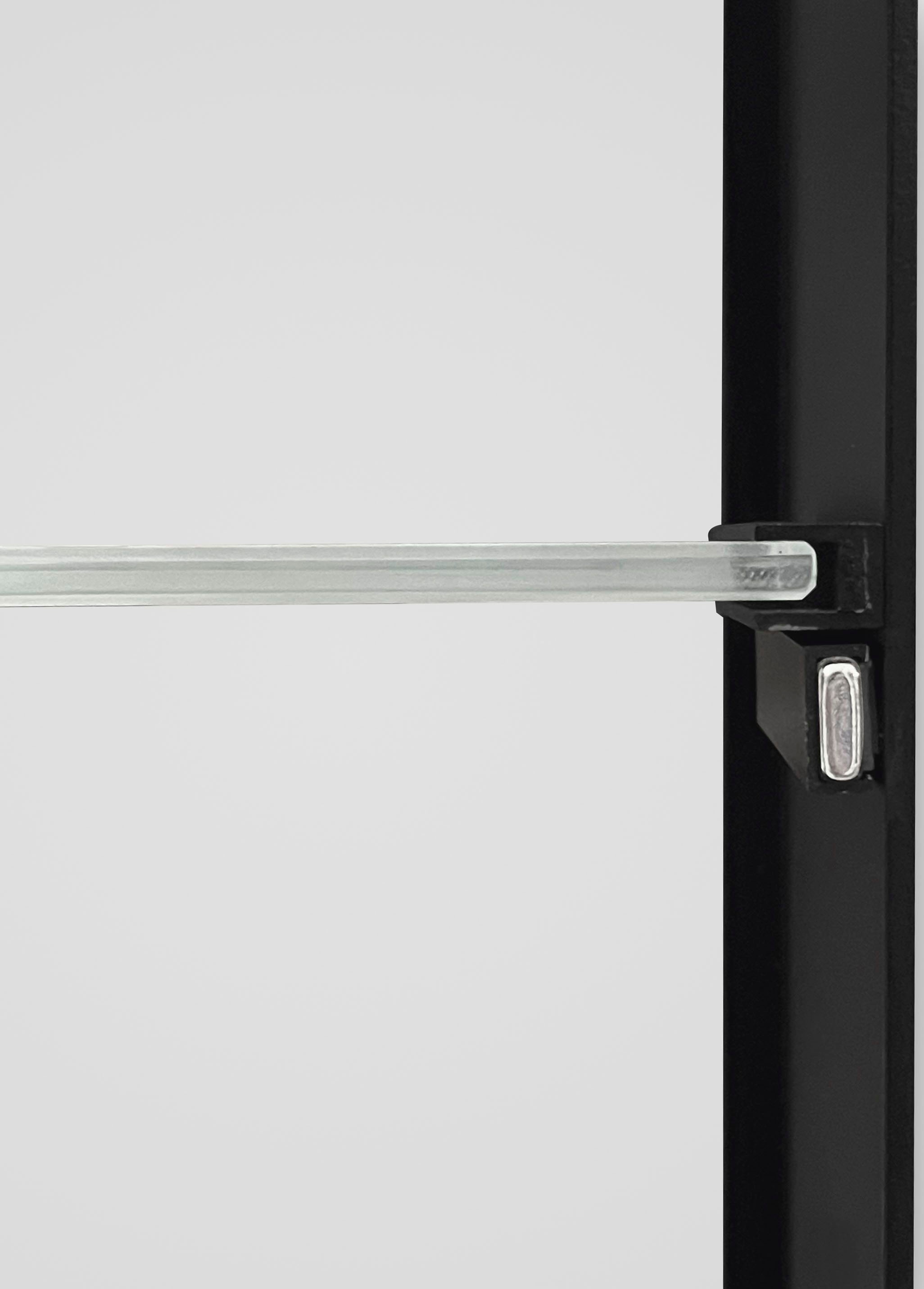Talos Badezimmerspiegelschrank, oval, BxH: 40x60 cm, aus Alumunium und Echtglas, IP24, schwarz