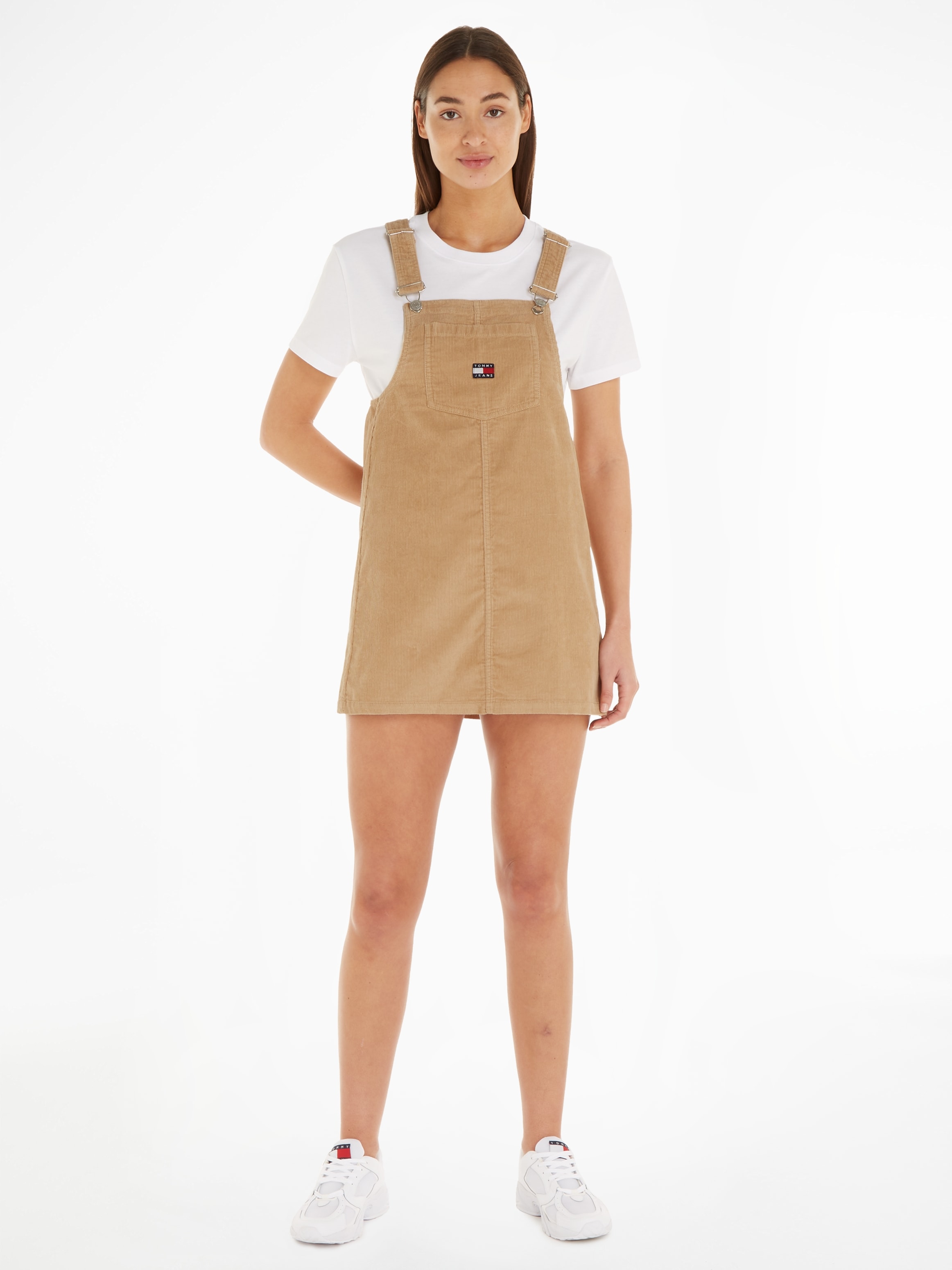 Shirtkleid »TJW CORD PINAFORE DRESS«, mit Tommy Jeans Markenlabel