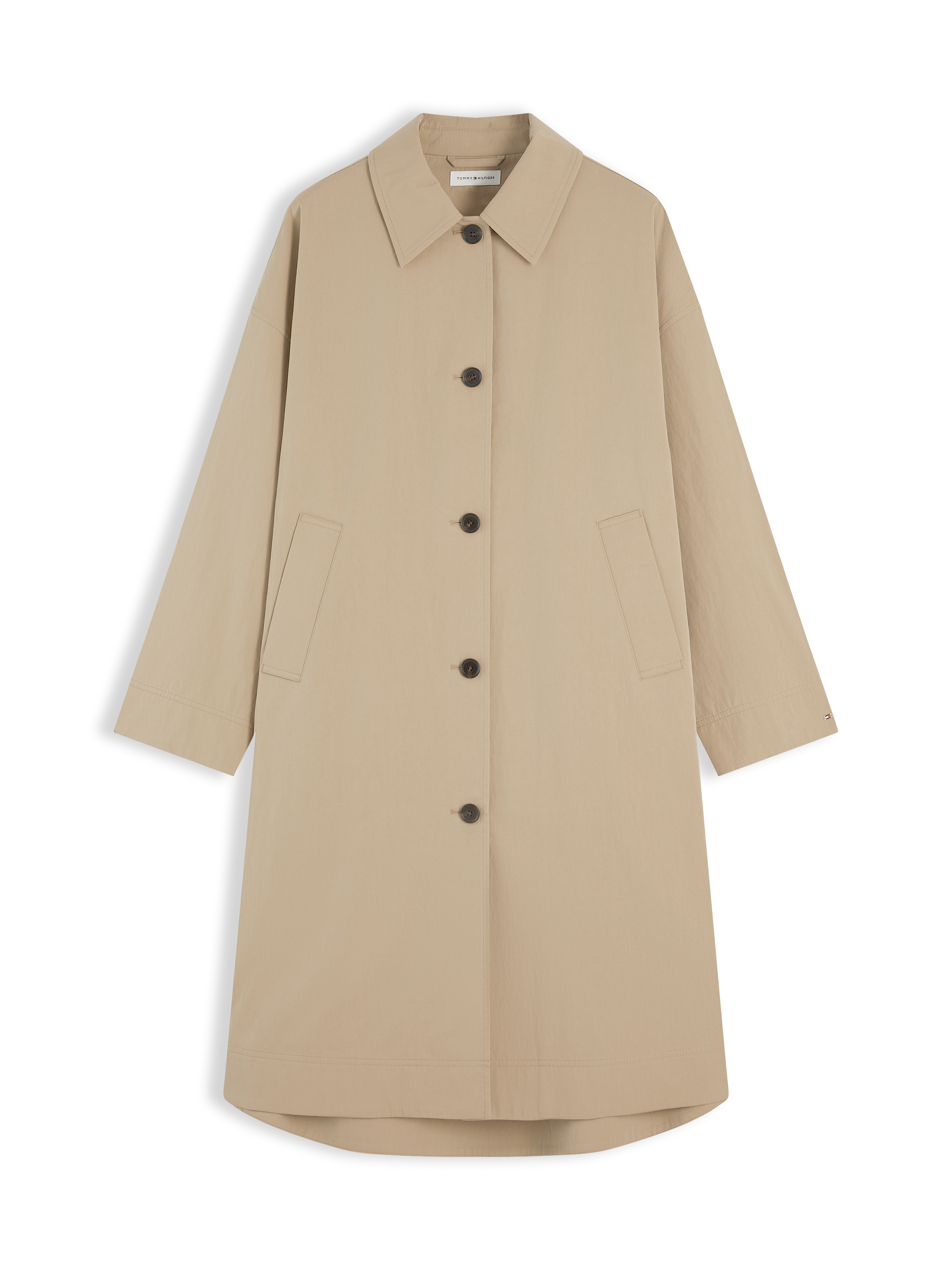 Tommy Hilfiger Trenchcoat »COTTON COAT« Eleganter Umlegekragen, aus Baumwollmischung
