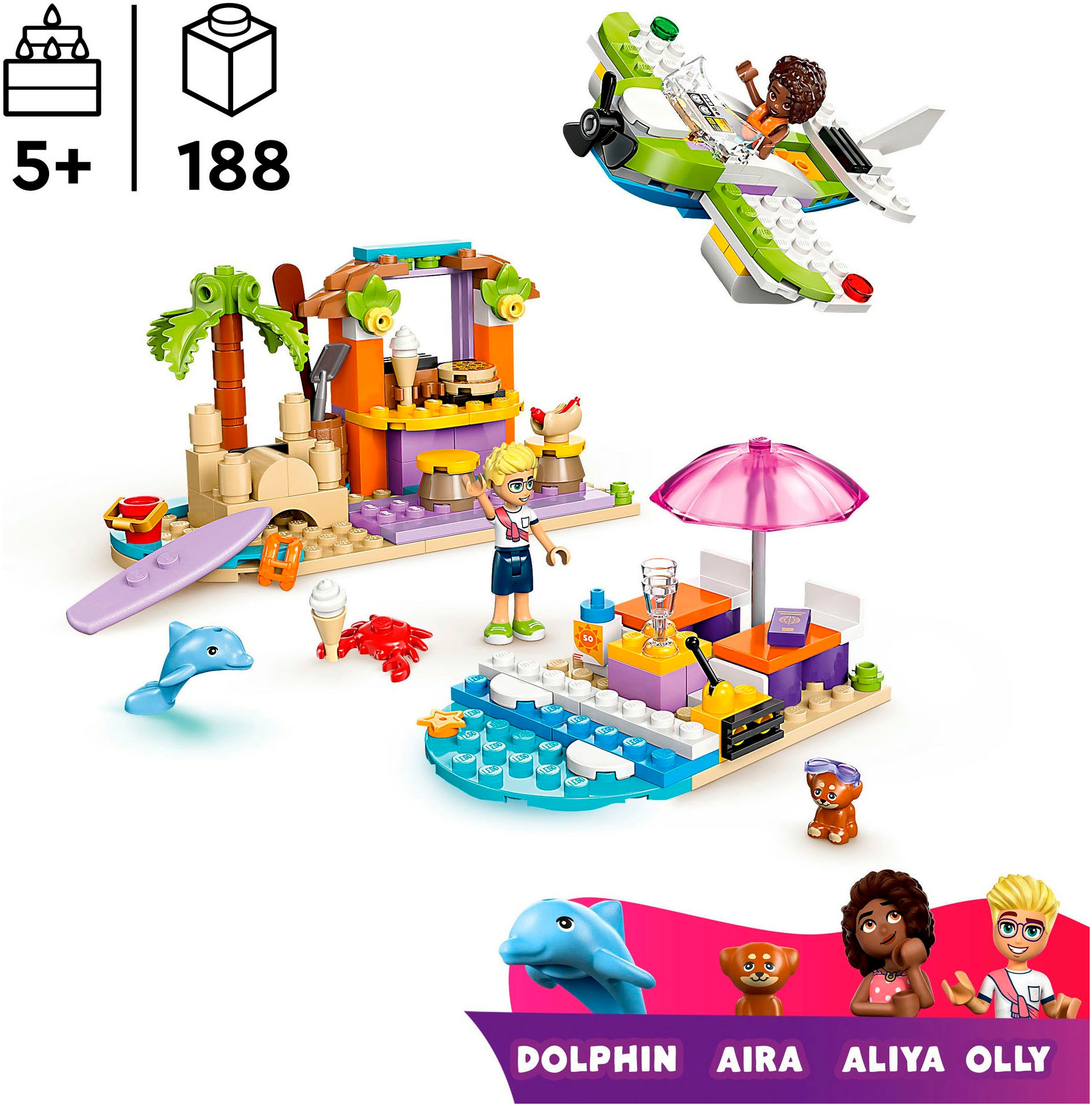 LEGO® Konstruktionsspielsteine »Kreativer Reisekoffer (42672), LEGO Friends«, (188 St.), Made in Europe