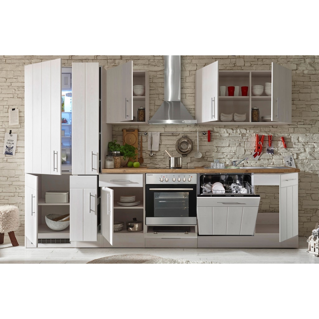 RESPEKTA Küchenzeile »Ulm«, mit E-Geräten, Breite 310 cm