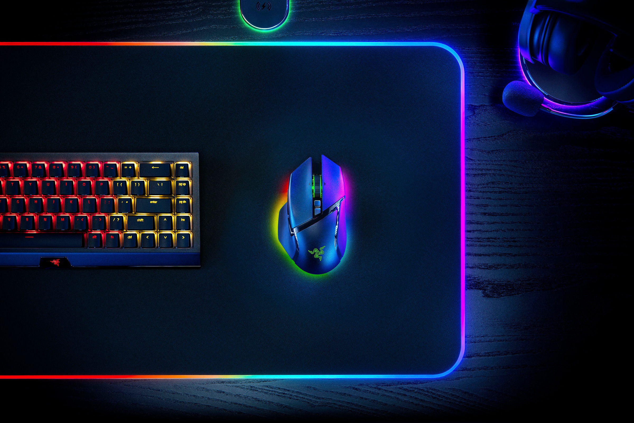 RAZER Gaming-Maus »Basilisk V3 Pro«, RF kabellos + Bluetooth-kabelgebunden-USB