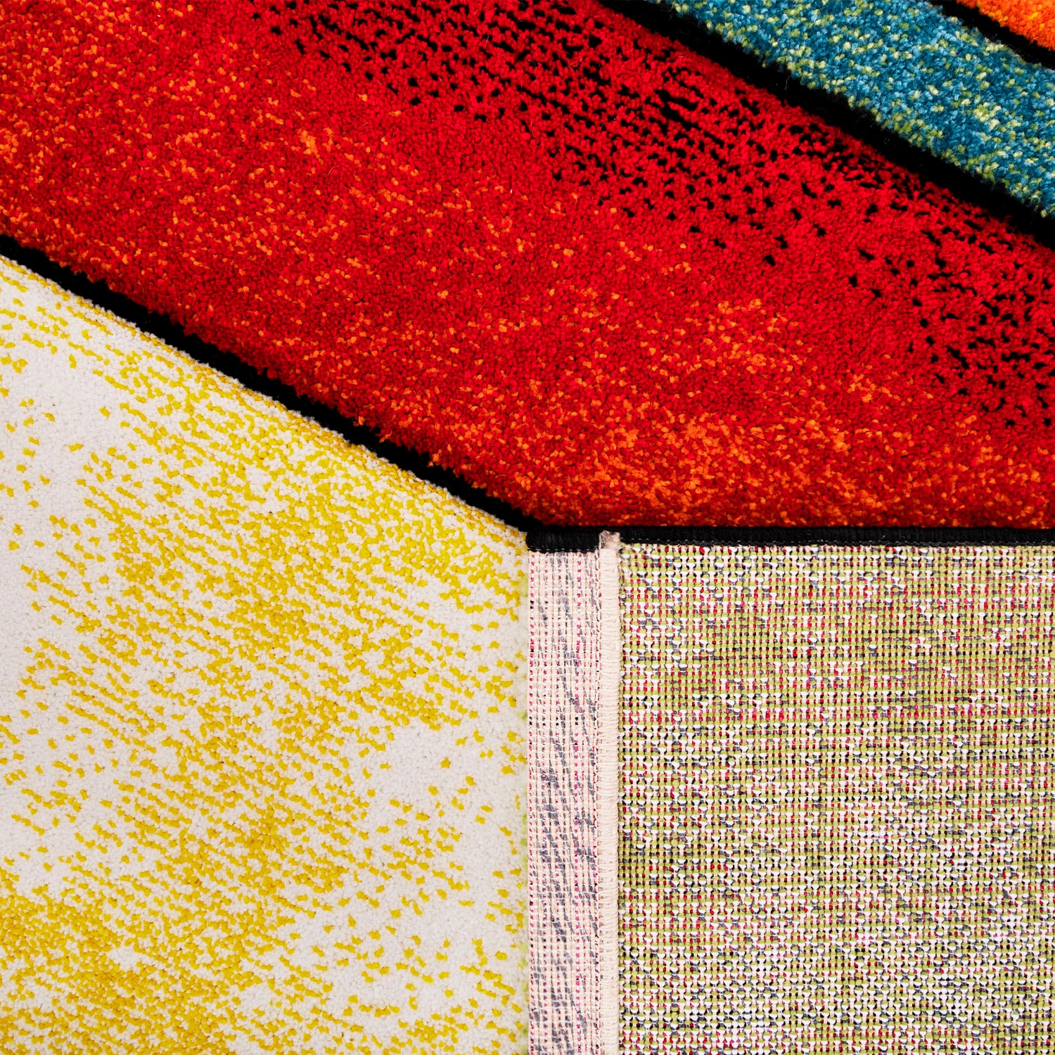 Paco Home Teppich »Brilliance 661« rechteckig 18 mm Höhe Kurzflor, modernes 3D-Patchwork Design