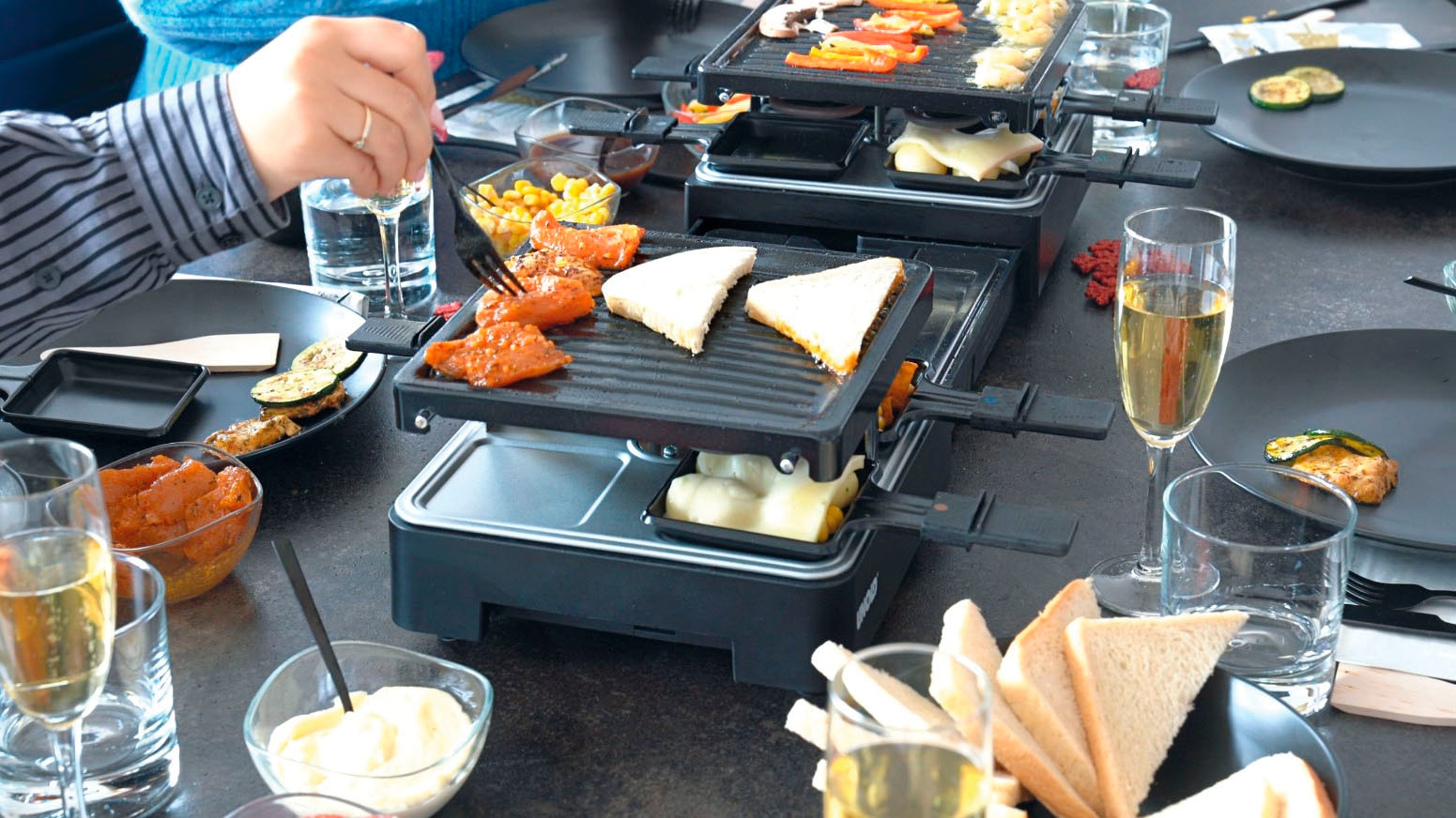 Unold Raclette »48755 RACLETTE Extendable« 8 Stk. Raclettepfännchen 1.300 W