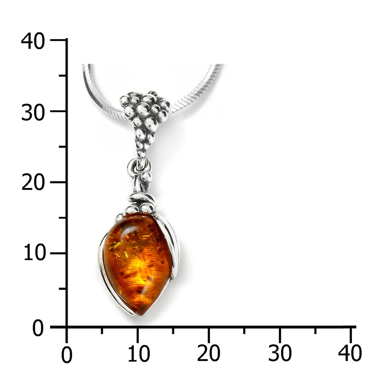 OSTSEE-SCHMUCK Kette mit Anhänger »- Traube - Silber 925/000 - Bernstein«