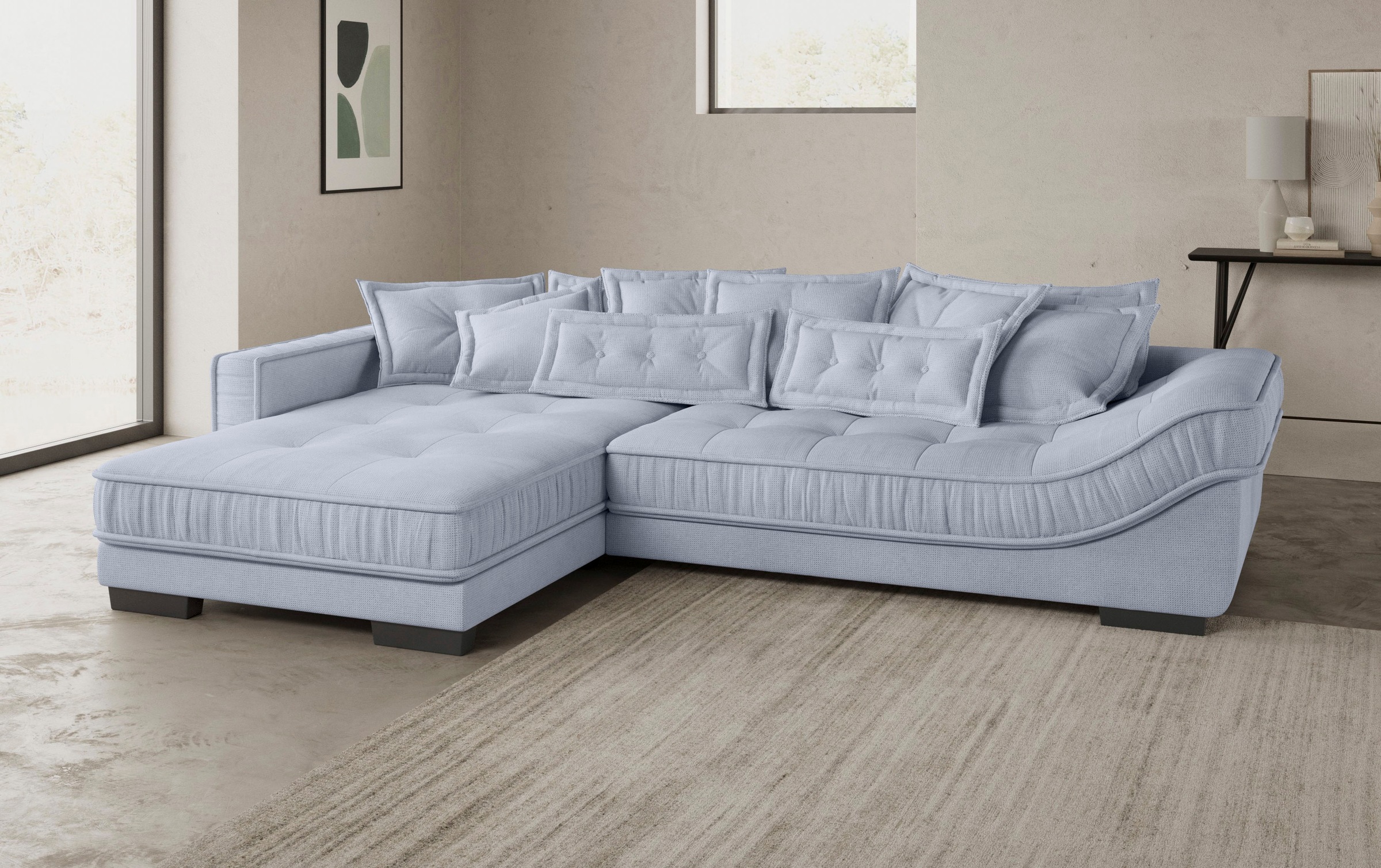 Mr. Couch Ecksofa »Diwan II, L-Form«, Wahlweise mit Kaltschaumpolsterung bis 140 kg belastbar