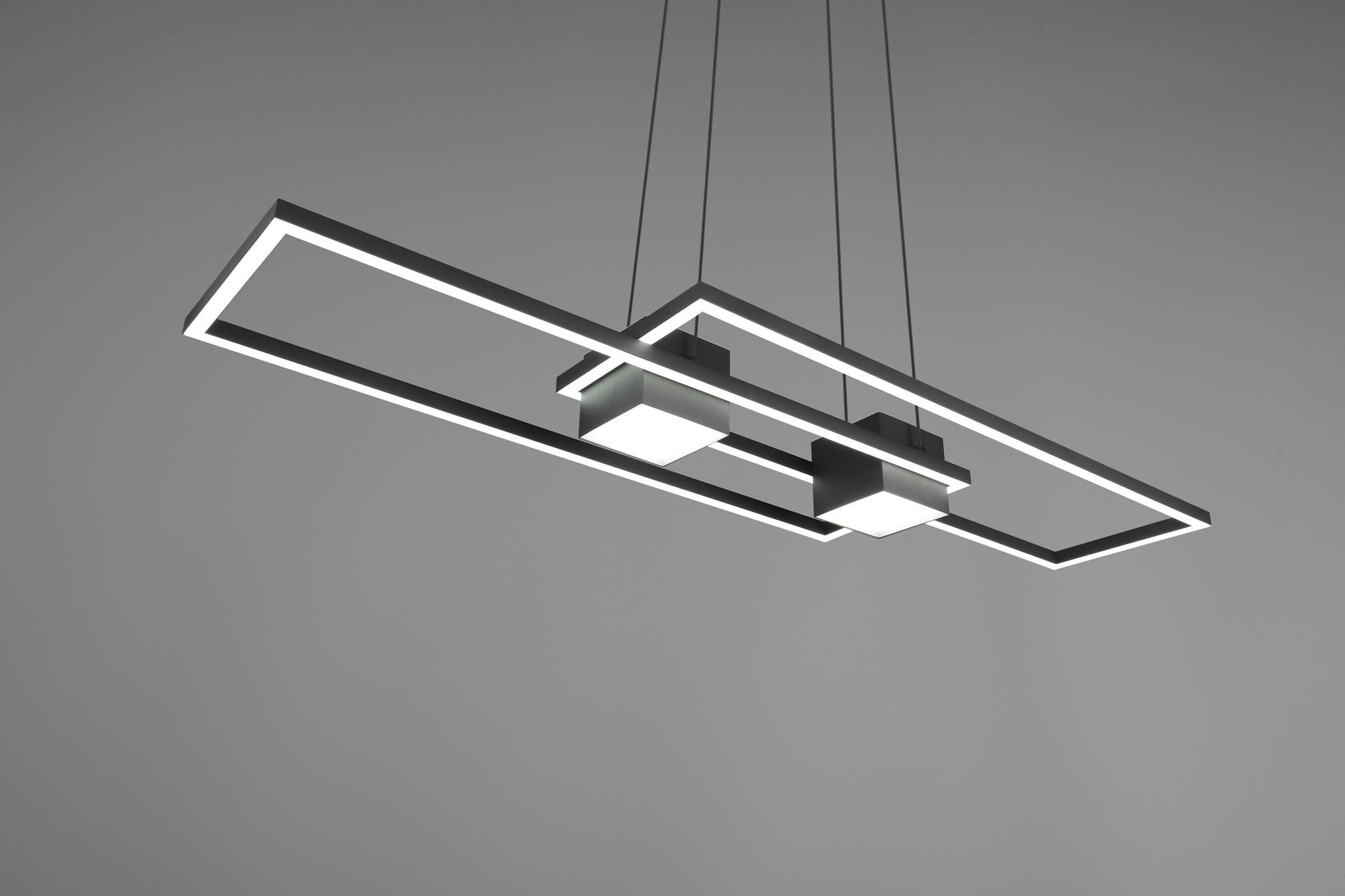 TRIO Leuchten LED Pendelleuchte »ALBANY, LED Hängelampe Wohnzimmer mit Fernbedienung, dimmbar, CCT« LED-Board 1 Stk. warmweiß - kaltweiß Lichtfarbe einstellbar, Memoryfunktion, Nachtlicht, up-and-down Licht