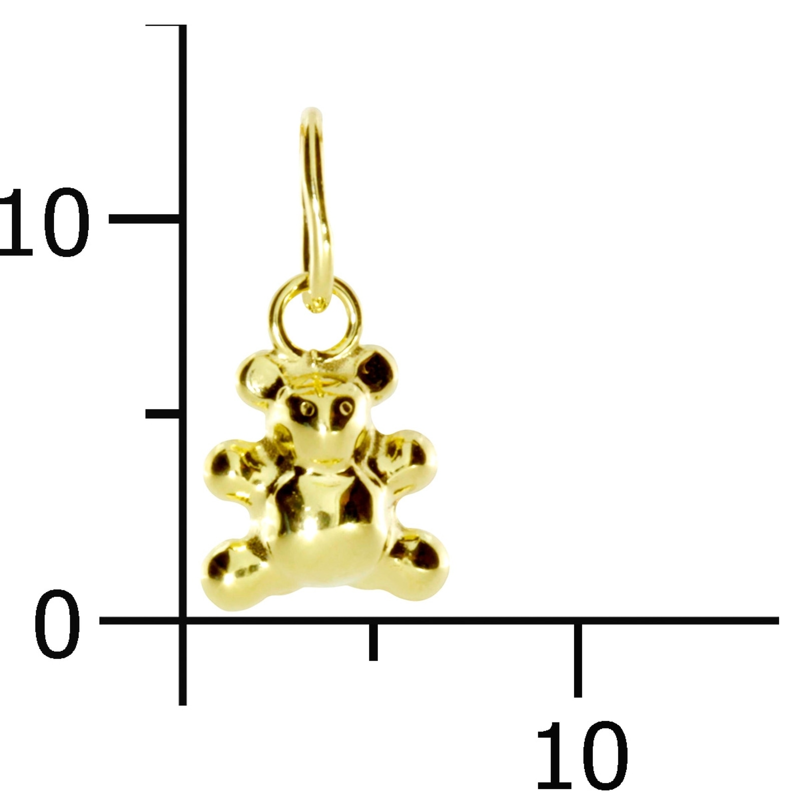 OSTSEE-SCHMUCK Kettenanhänger »- Teddy - Gold 333/000 -,«