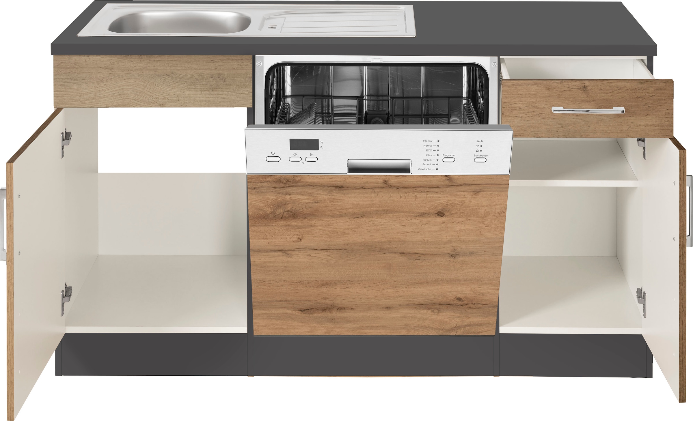 KOCHSTATION Winkelküche »KS-Colmar« mit E-Geräten, Stellbreite 210/270 cm