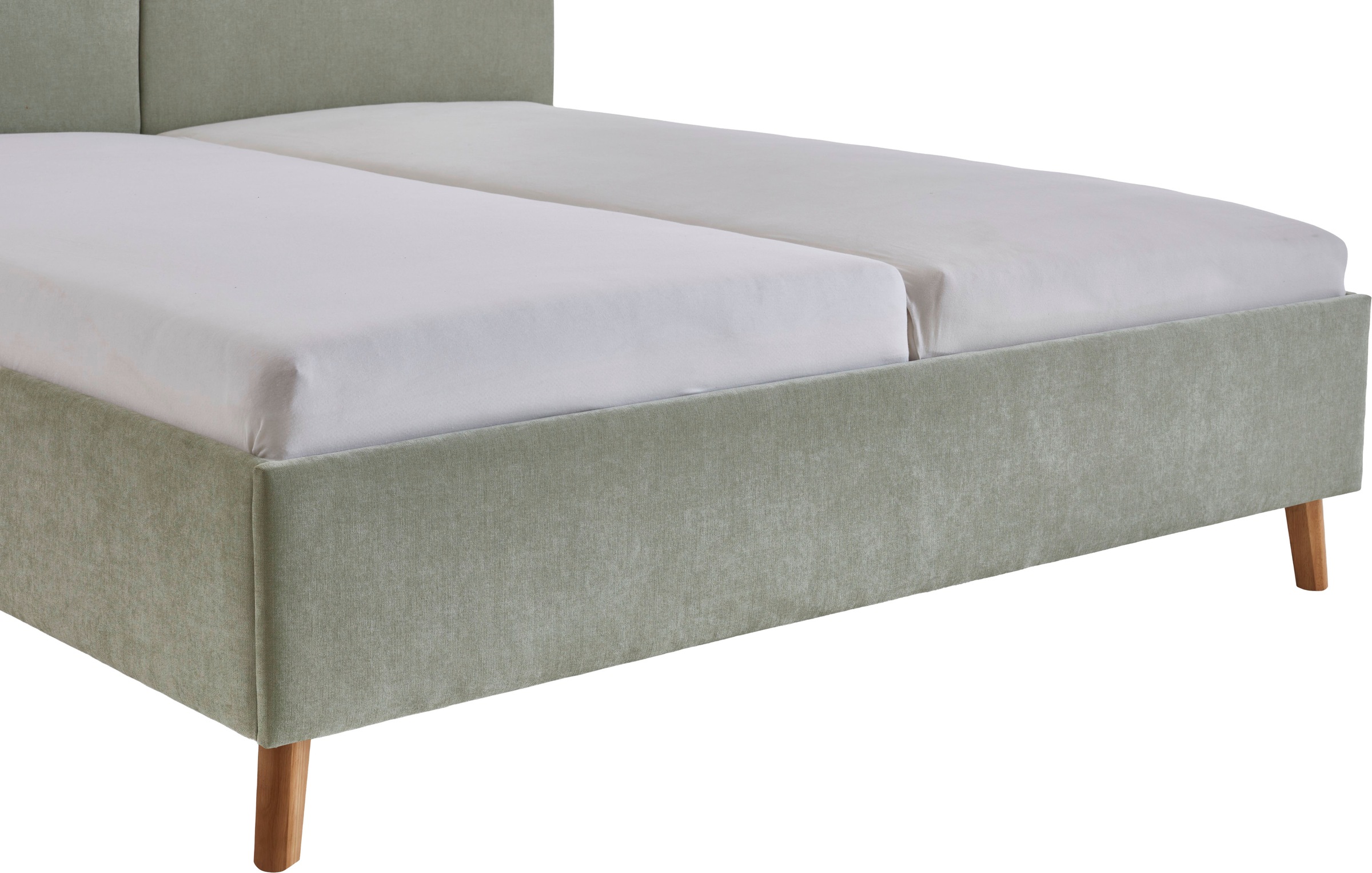 meise.möbel Polsterbett »Piano, in verschiedene Farben und Breiten erhältlich« wahlweise mit schwarzem oder eichefarbigem Holzfuß