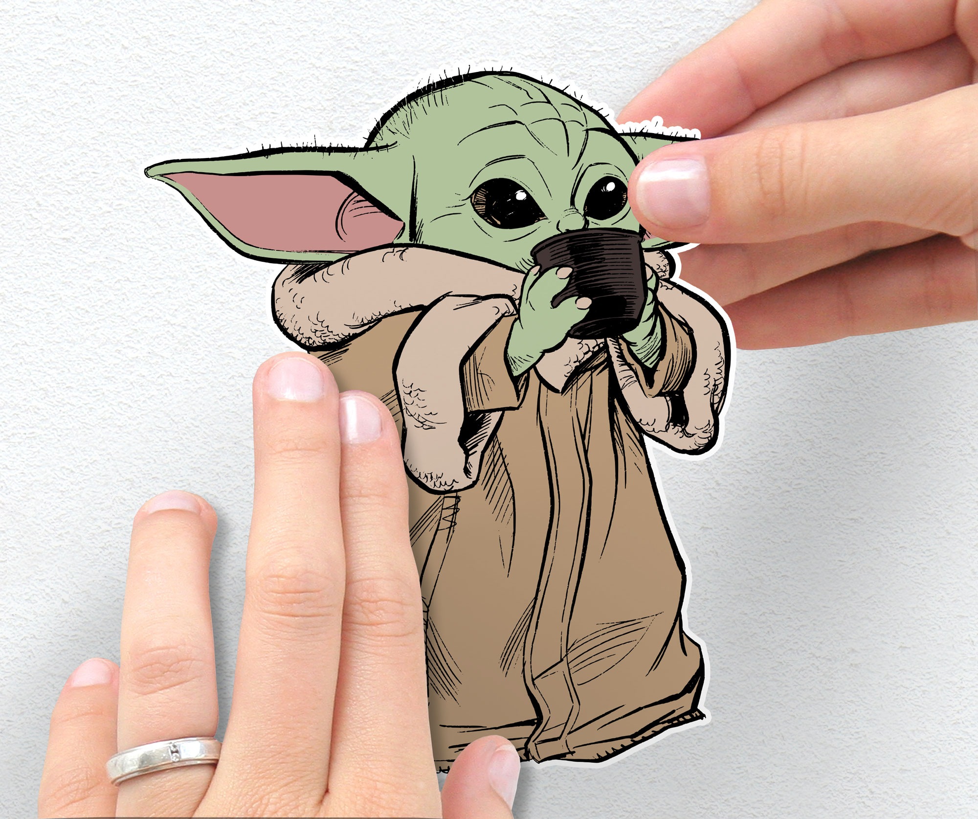 Komar Wandtattoo »Star Wars The Mandalorian Grogu The Cutest«, (1 St.), 50 x 70 cm (Breite x Höhe) - Kinderzimmer, Wandsticker