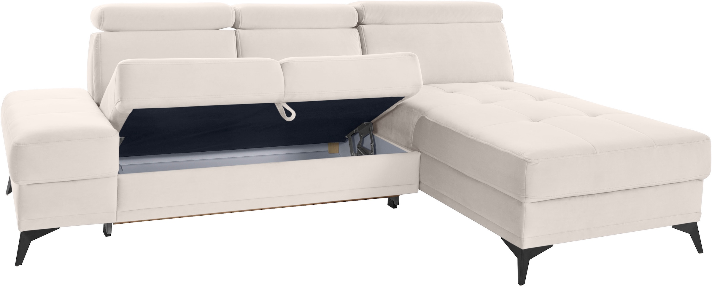 INOSIGN Ecksofa »Cardiz L-Form«, inkl.Kopfteilverstellung und Federkern wahlweise mit Bettfunktion