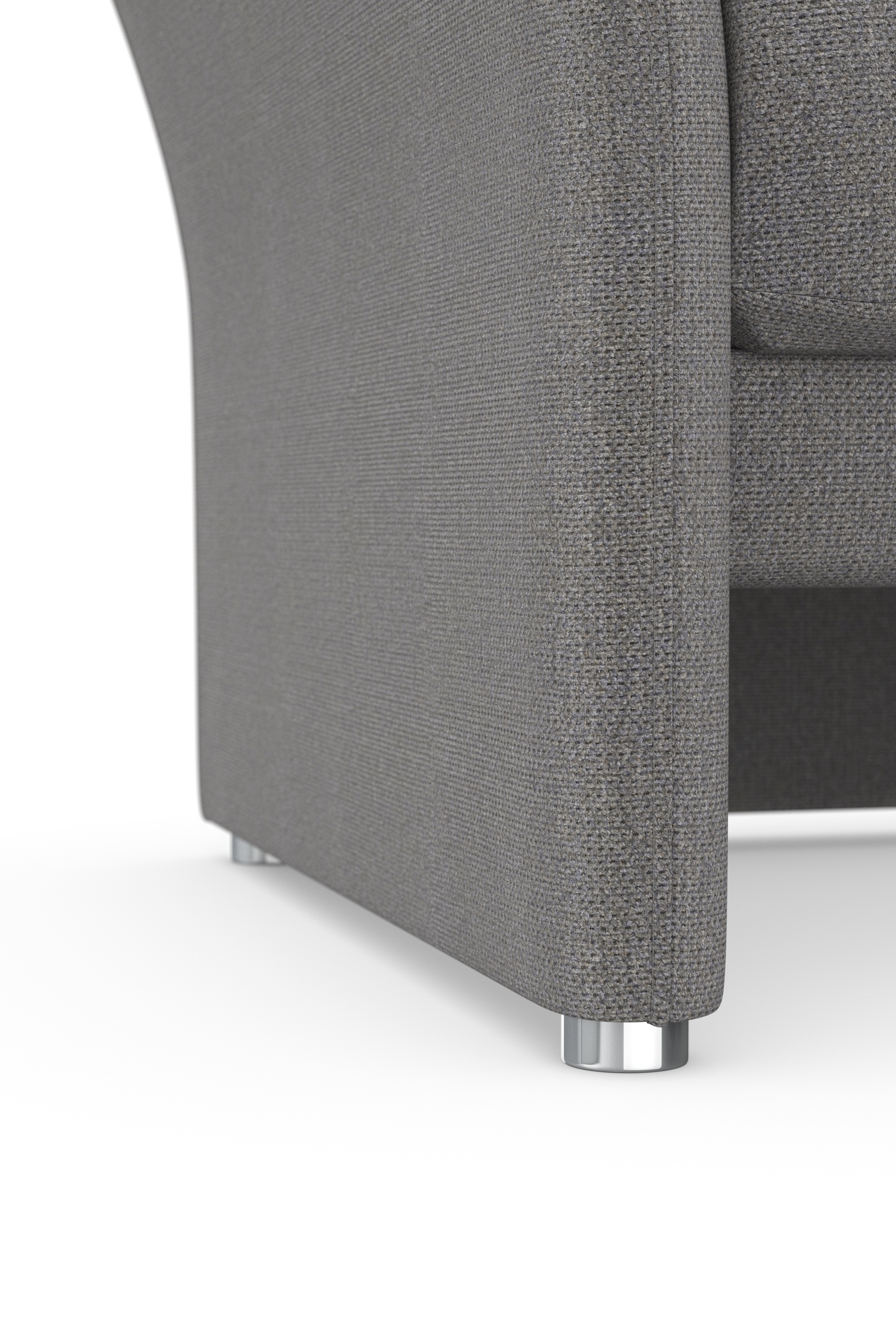 DOMO collection Sessel »Pina elegant und zeitloser Clubsessel, bequemer Cocktailsessel«, Hoher Sitzkomfort, Microfaser hochflorig, dunkelgrau