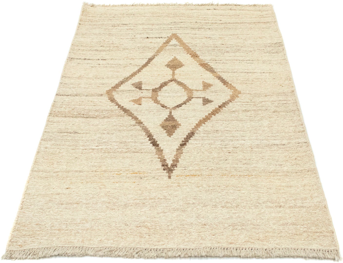 morgenland Wollteppich »Gabbeh Teppich handgeknüpft beige«, handgeknüpft rechteckig