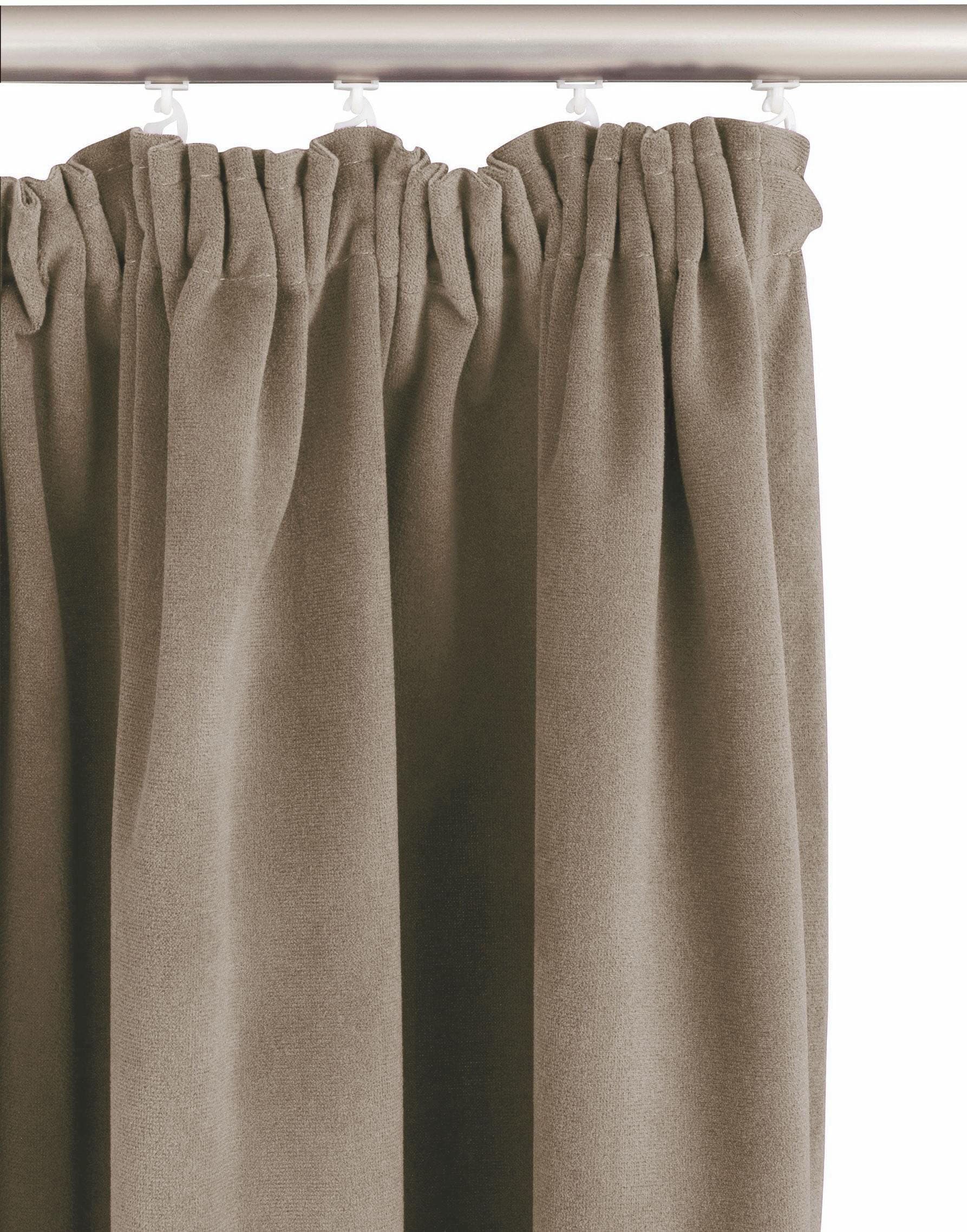 Bruno Banani Vorhang »Leroy« Kräuselband 1 Stk. tlg. Samt, einfarbig, monochrom, verschiedene Größen