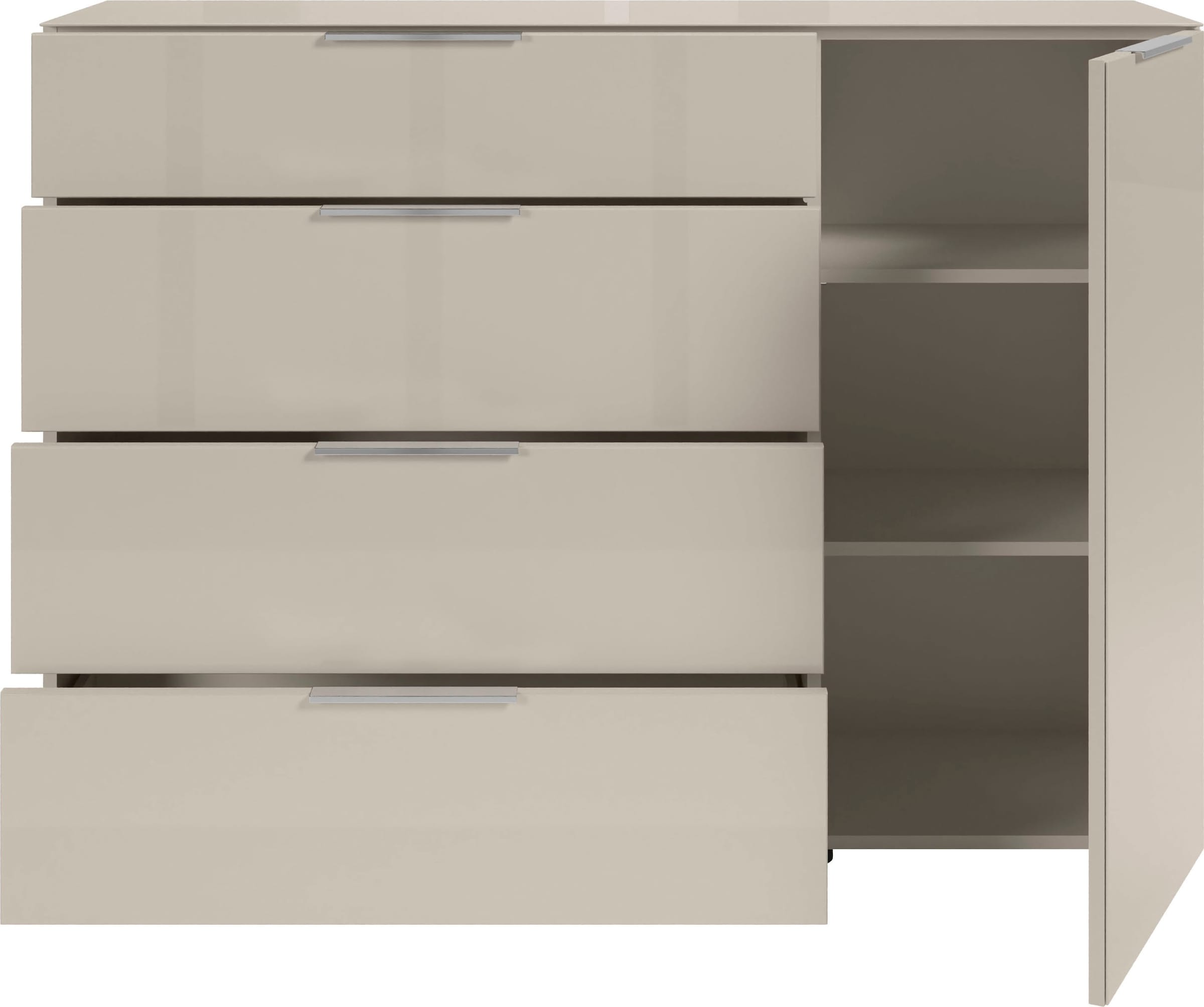 HBZ Kommode »Santorin, BxHxT 135x99x40 cm«, (1 St.), Breite 135cm, Softclose für Türen und Schubkästen, Melaminbeschichtung