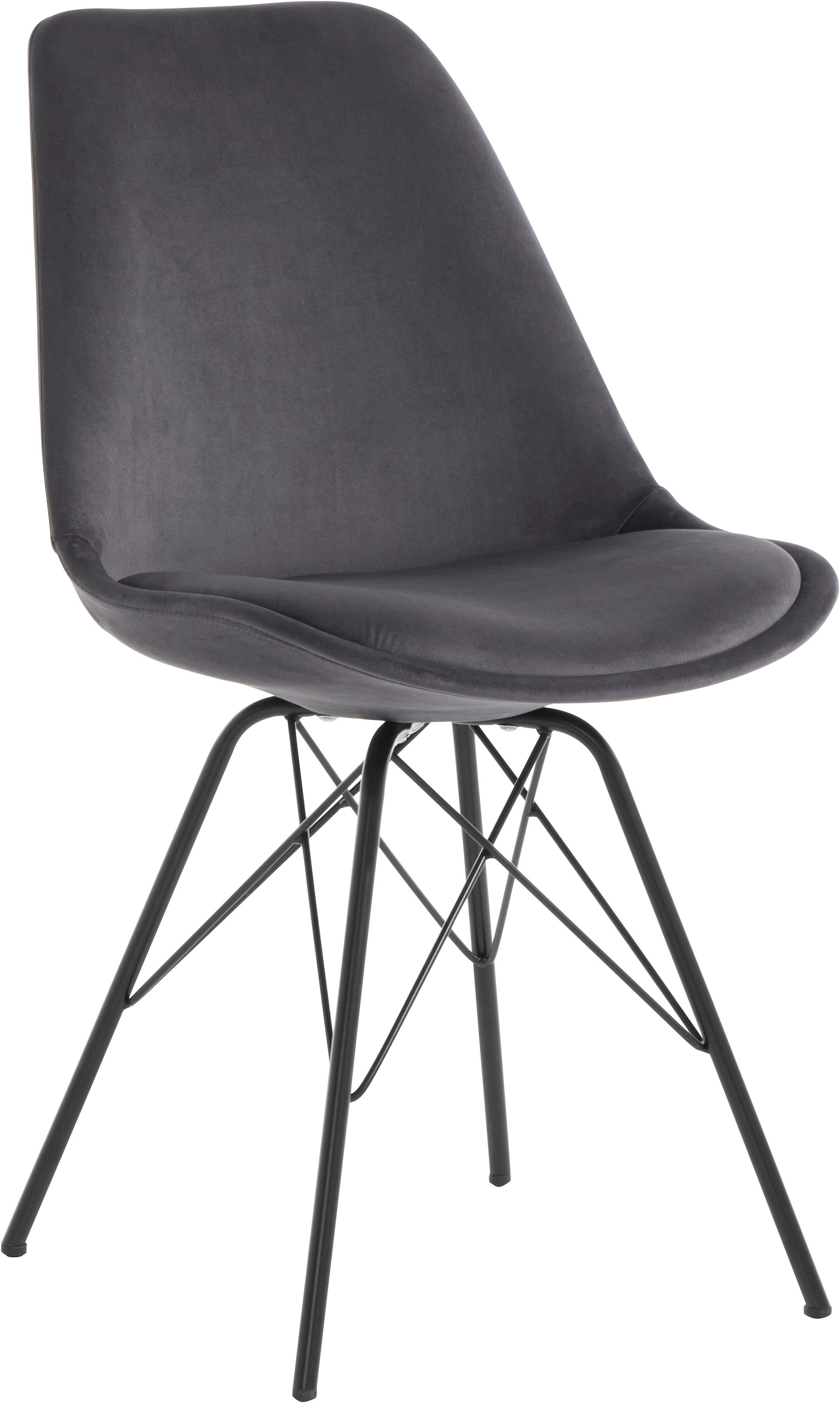 Homexperts Esszimmerstuhl »Ursel 02«, Sitzschale mit Bezug in Samt auf