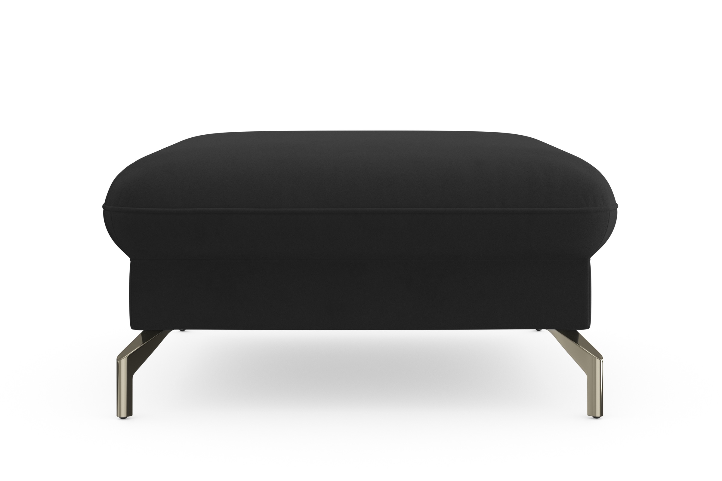 sit&more Hocker »Fashion«, inklusive Federkern, mit satinierten Nickelfüßen
