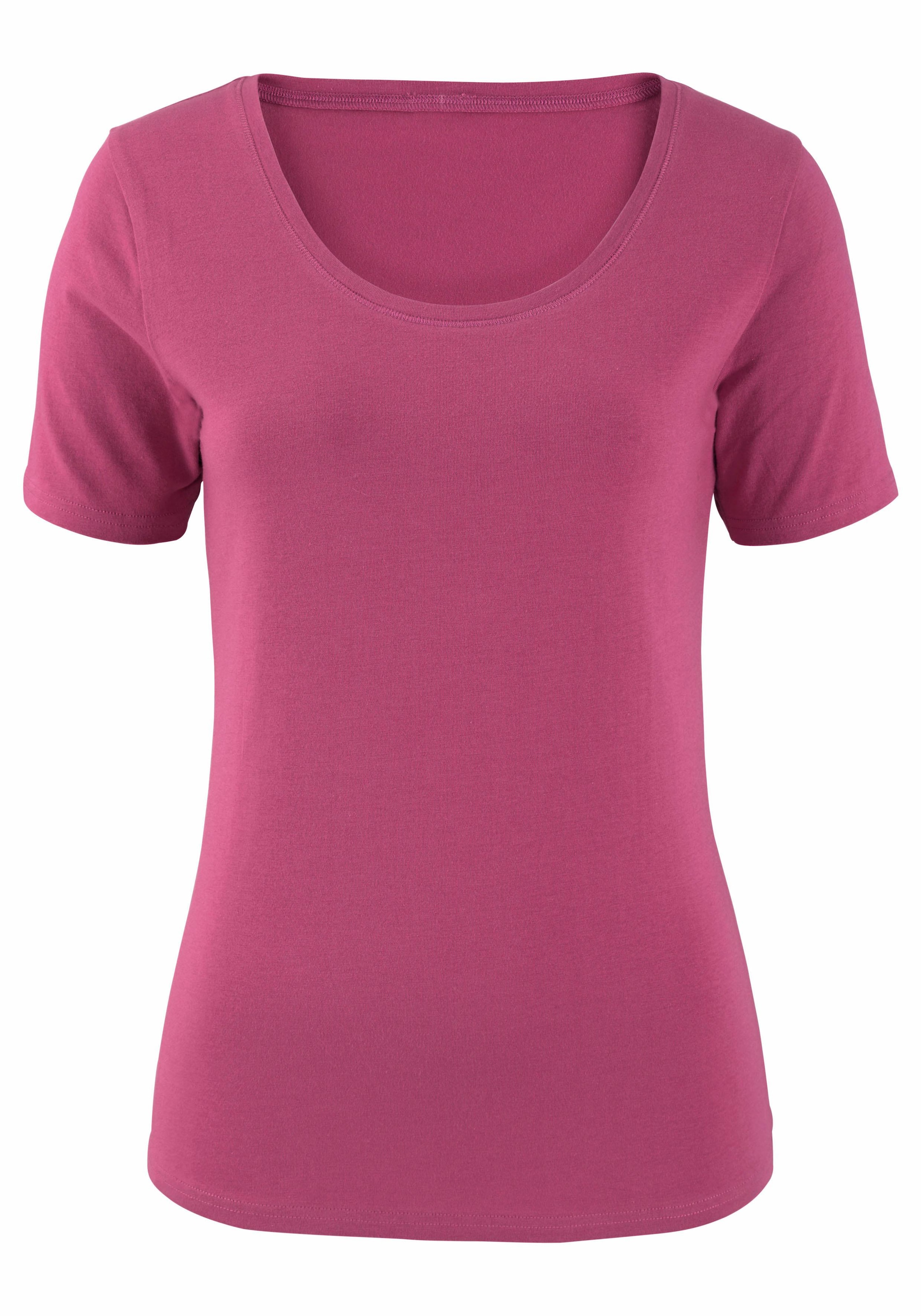 Vivance T-Shirt »aus elastischer Baumwoll-Qualität« 2er-Pack,  sommerliche T-Shirts