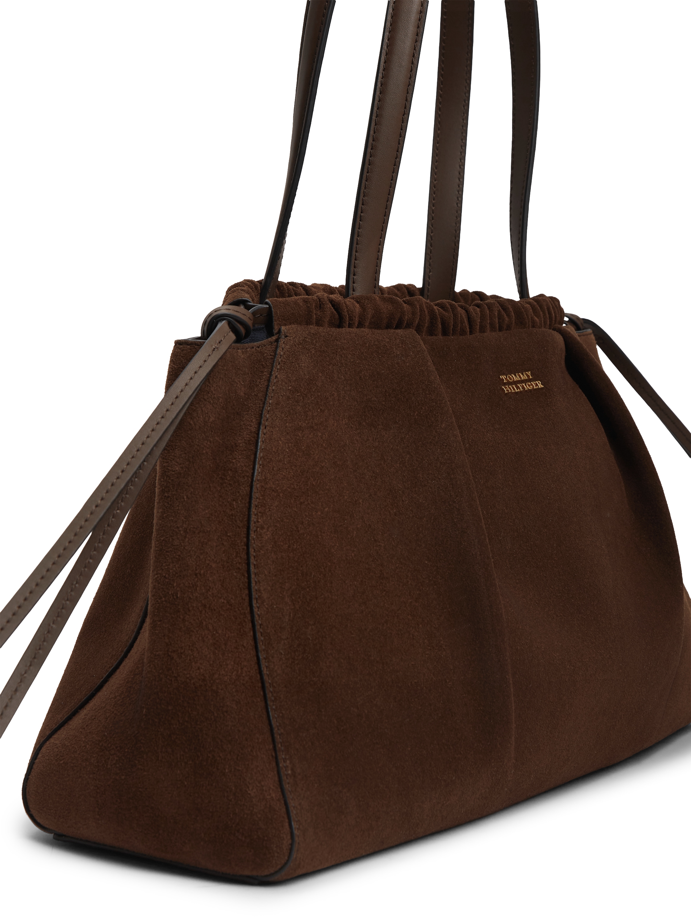 Tommy Hilfiger Hobo »SOFT LEATHER HOBO SUEDE« Damen Handtasche, Schultertasche mit Kordelzug