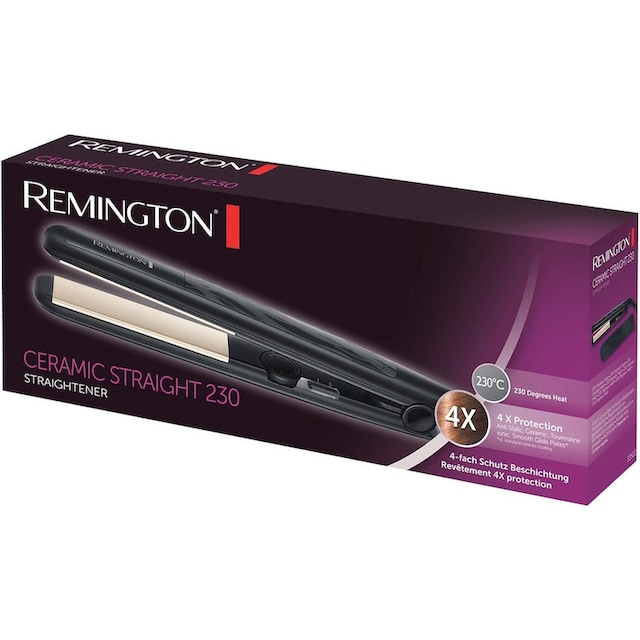 Remington Glätteisen »Ceramic Straight, S3500, Haarglätter«, Keramik-Turmalin-Beschichtung,  4-facher Schutz, variable Temperatureinstellung von 150-230 °C mit 3 Jahren  XXL Garantie