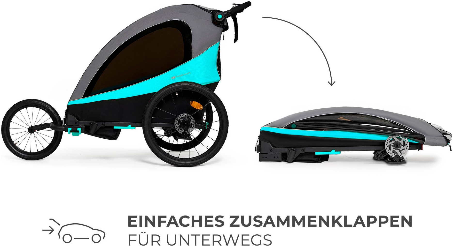 Kinderkraft Fahrradkinderanhänger »NAVA«, für 2 Kinder