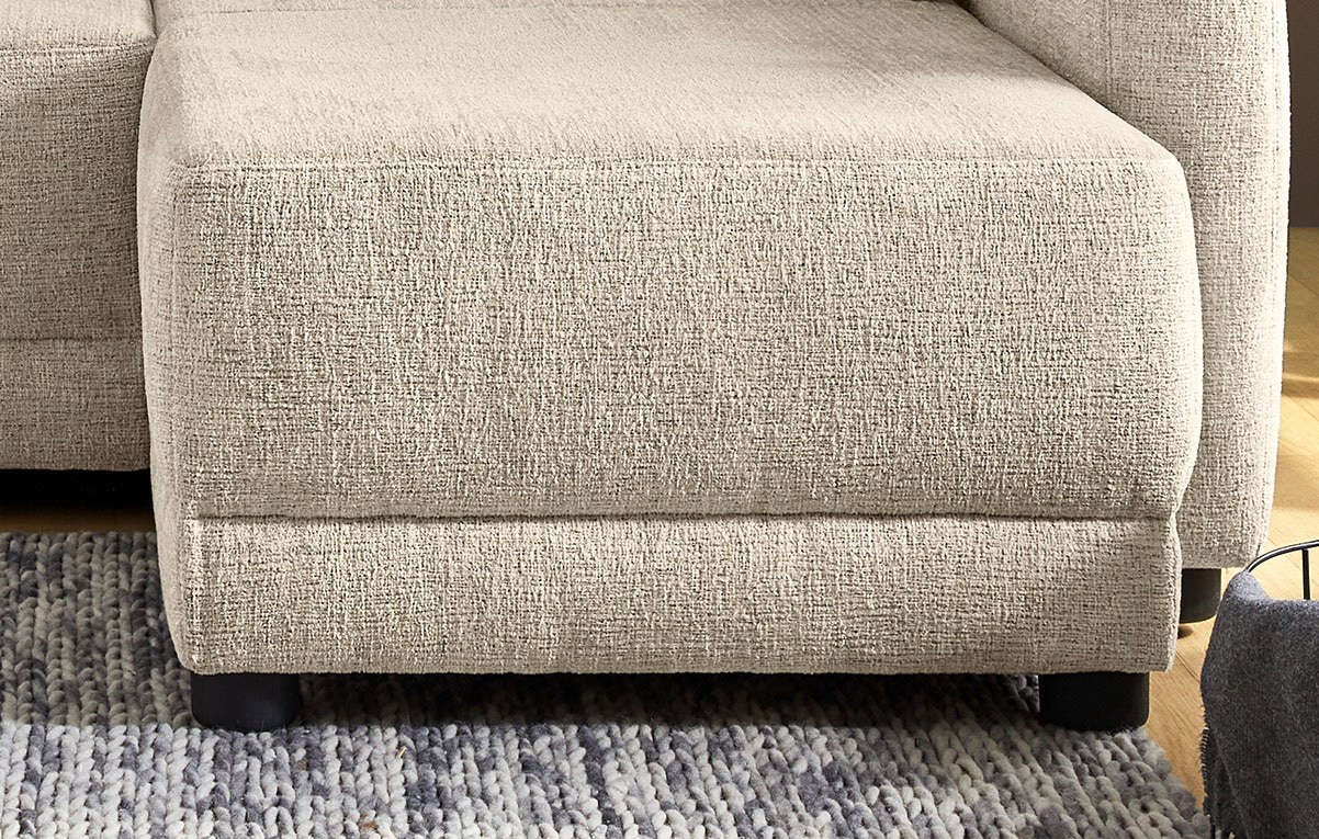 Jockenhöfer Gruppe Ecksofa »Venezia L-Form, B: 234 cm« mit Schlaffunktion, Bettkasten & Zierkissen