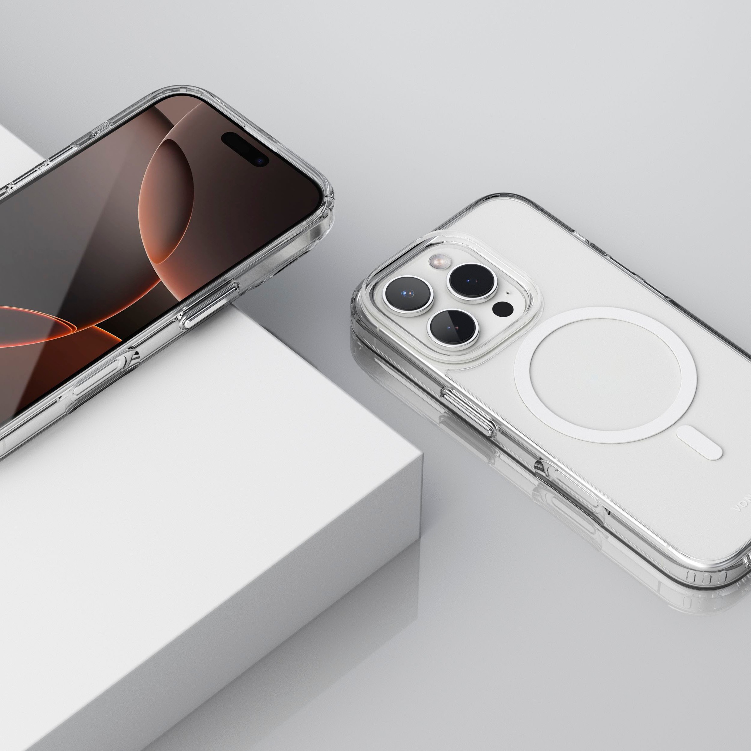 VONMÄHLEN Smartphone-Hülle »iPhone 16 Pro, Transparent Case - Schutzhülle,White«