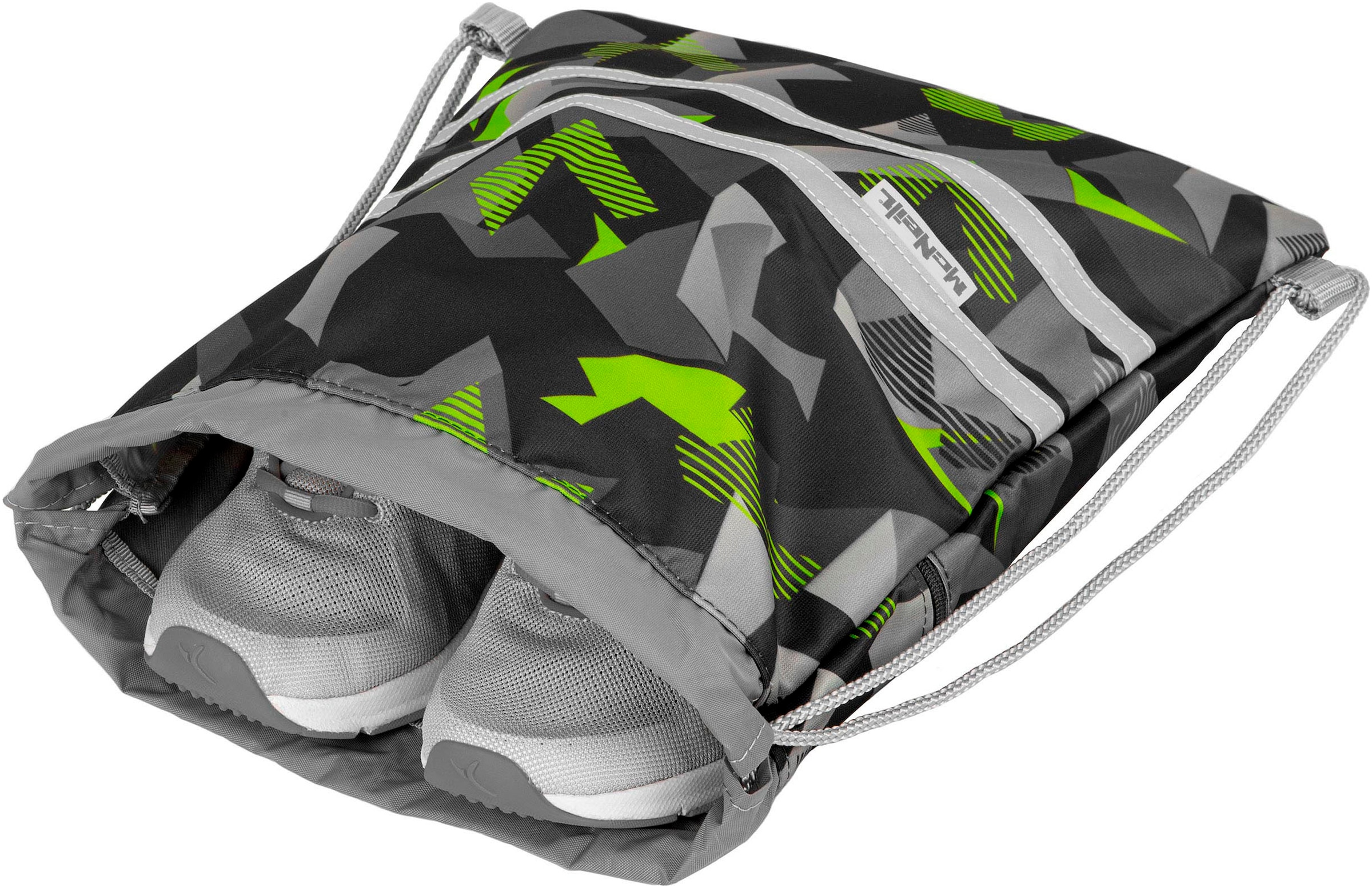 McNeill Schulranzen »Ergo Compacto, Techno« reflektierende Streifen auf den Schultergurten;retroreflektierende Flächen inkl. Federmäppchen, Turnbeutel, Schlamperrolle & Motivmagnet