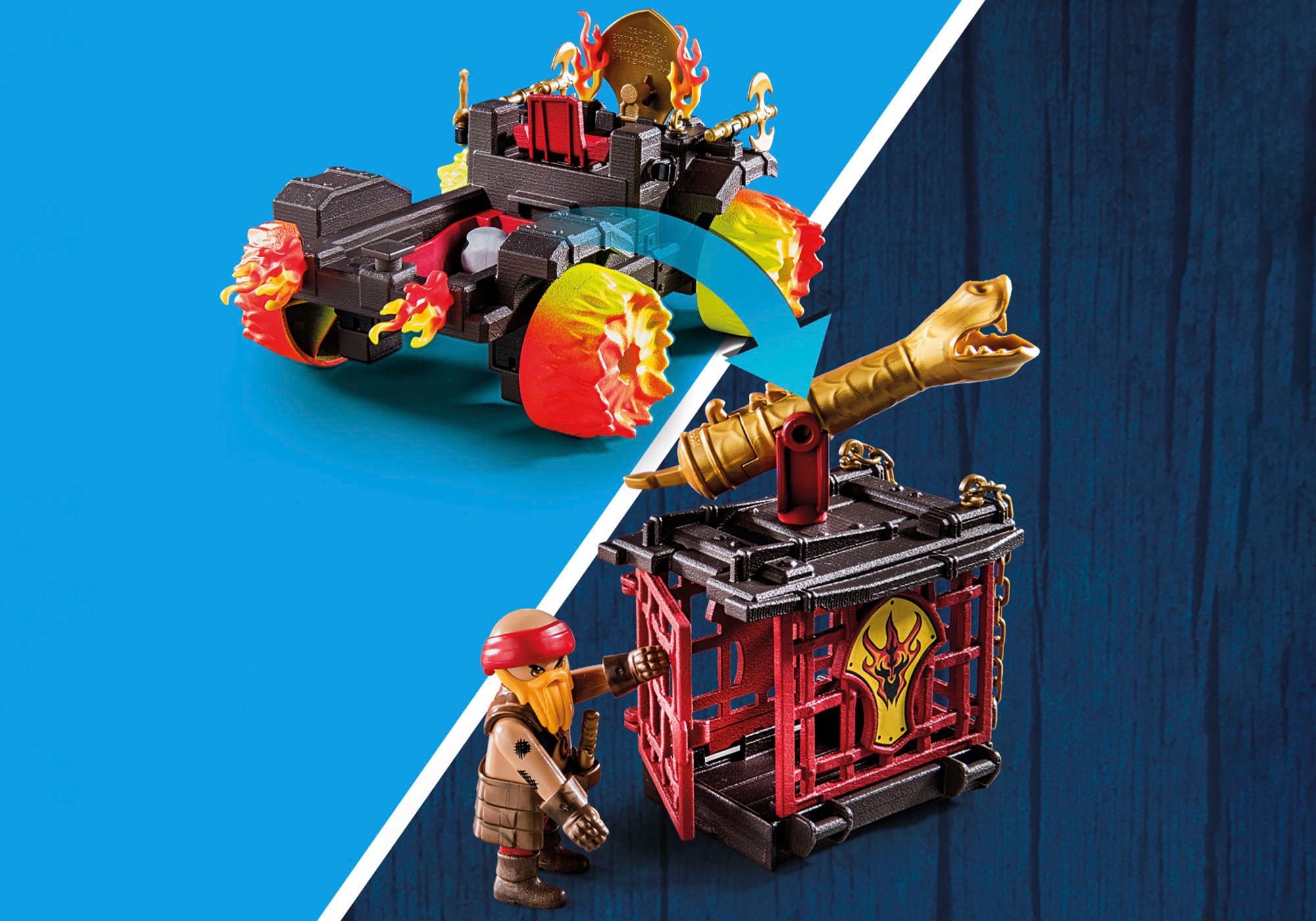 Playmobil® Konstruktions-Spielset »Burnham Raiders - Feuerkampfwagen (71299), Novelmore«, (46 St.), Made in Europe