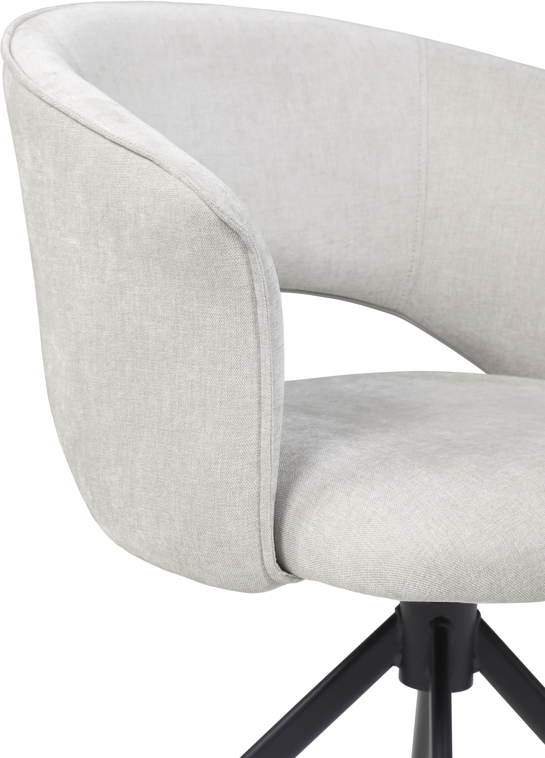 TOM TAILOR HOME Armlehnstuhl »CURVY ARMCHAIR«, (Set), 2 St., Chenille, mit Armlehnen, drehbar, Rückholfunktion, Rückenausschnitt