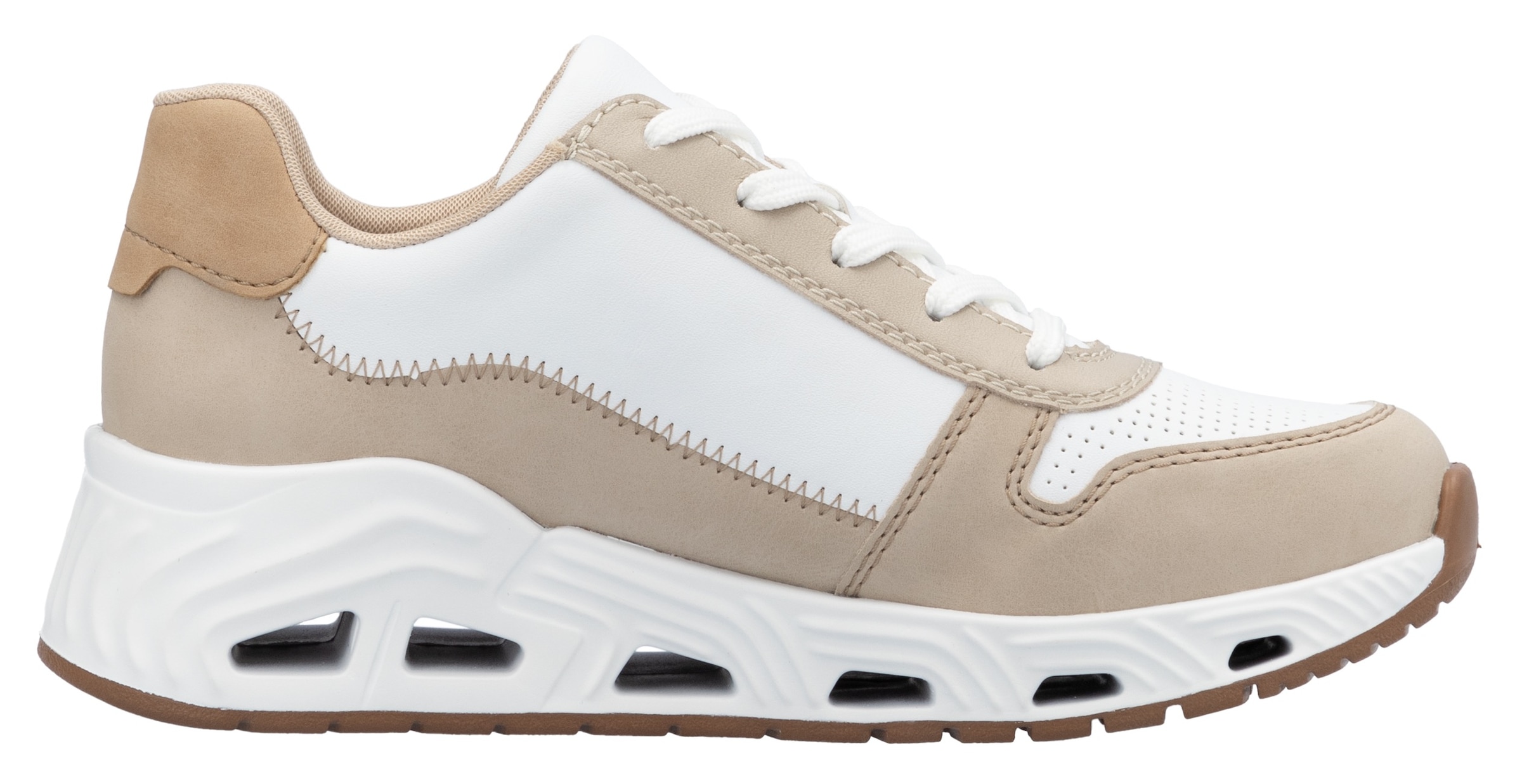 RIEKER Sport Keilsneaker  Schnürschuh, Halbschuh, Freizeitsneaker mit Reißverschluss