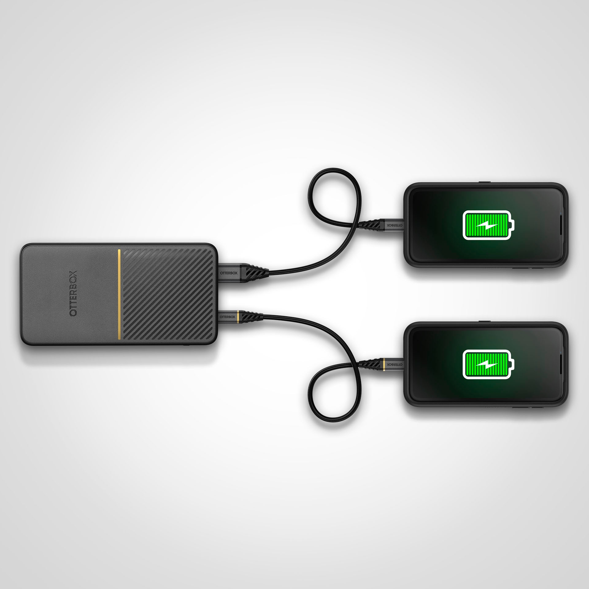 Otterbox Powerbank »Power Bank, schnelles Laden, 10000 mAh externer Akku mit USB-A USB-C«, 10000 mAh, Status LED, schlankes, sturzgeschütztes robustes Design