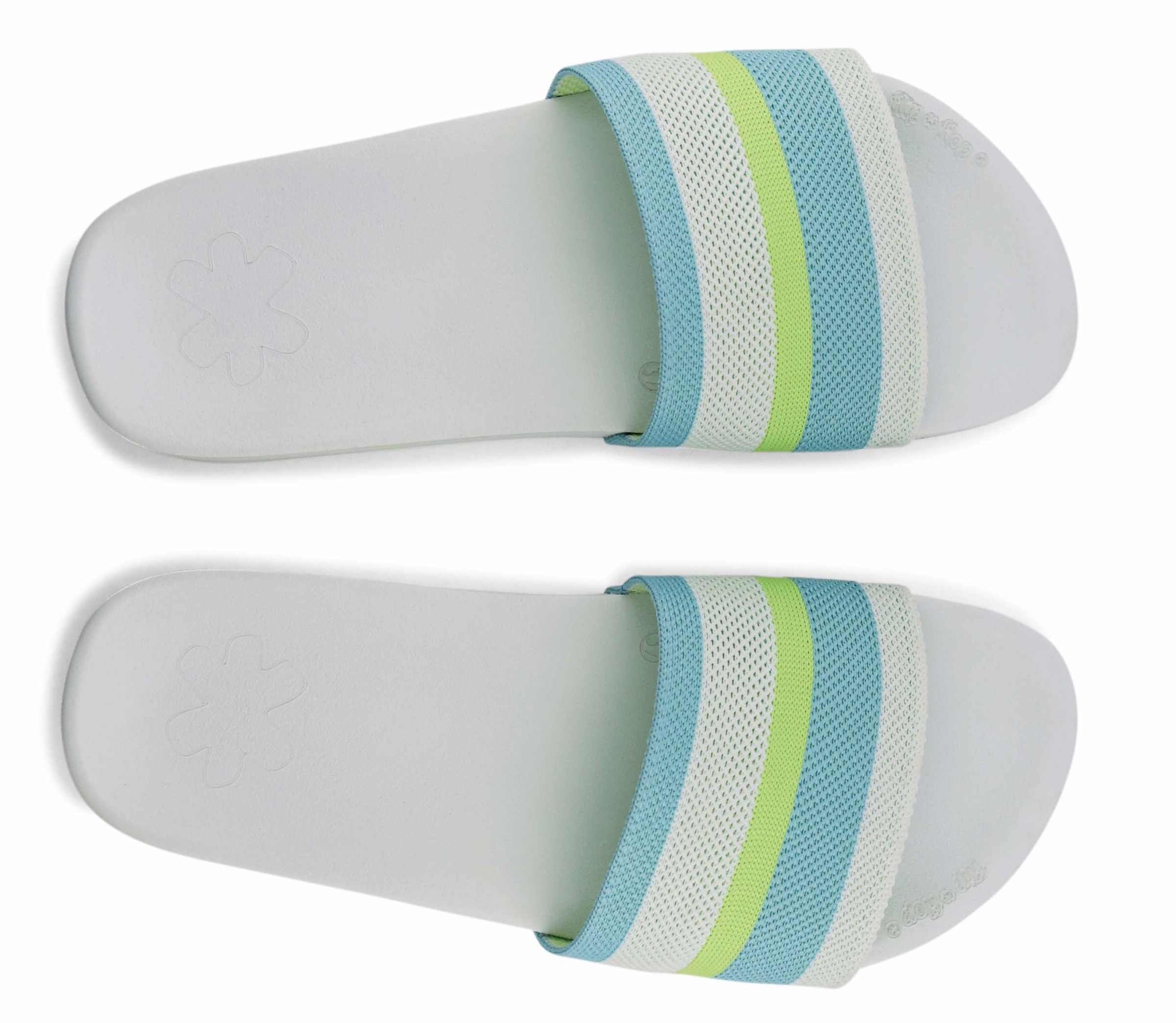 Flip Flop Pantolette »pool*knit multi«, Sommerschuh, Schlappen, Poolsildes mit modischem Streifenmuster