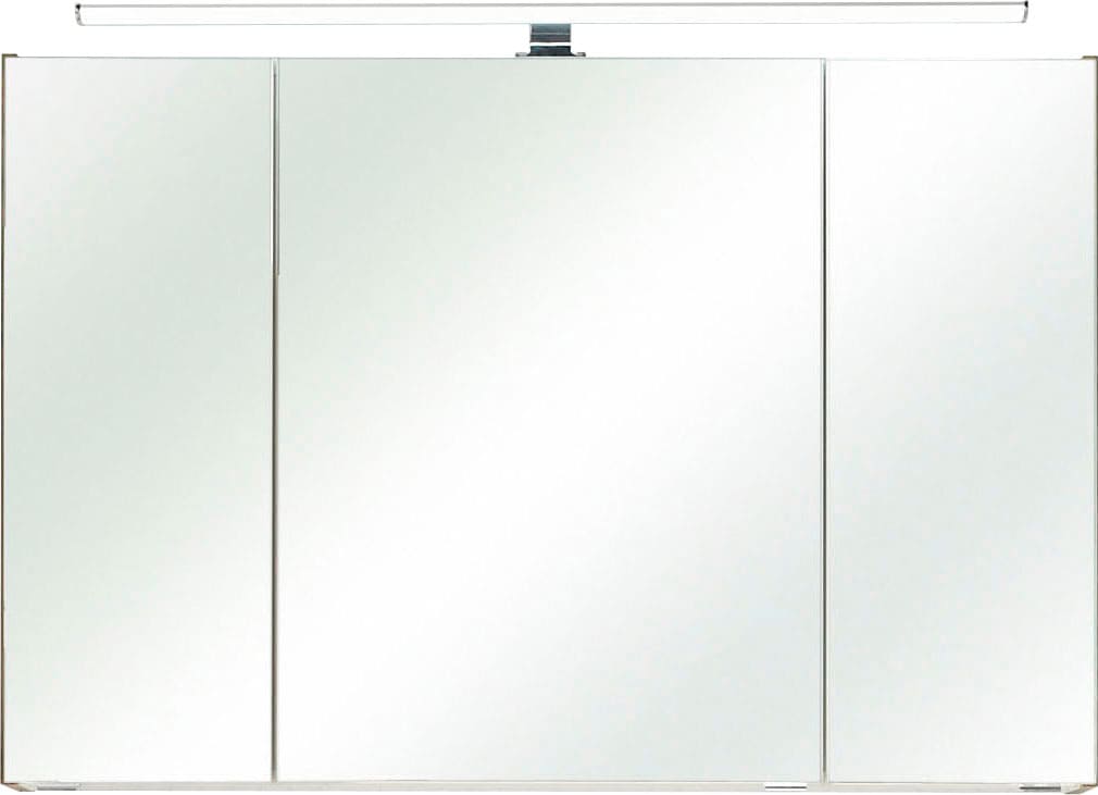 PELIPAL Spiegelschrank »Quickset«, Breite 105 cm, 3-türig, LED-Beleuchtung,  Schalter-/Steckdosenbox online kaufen | mit 3 Jahren XXL Garantie