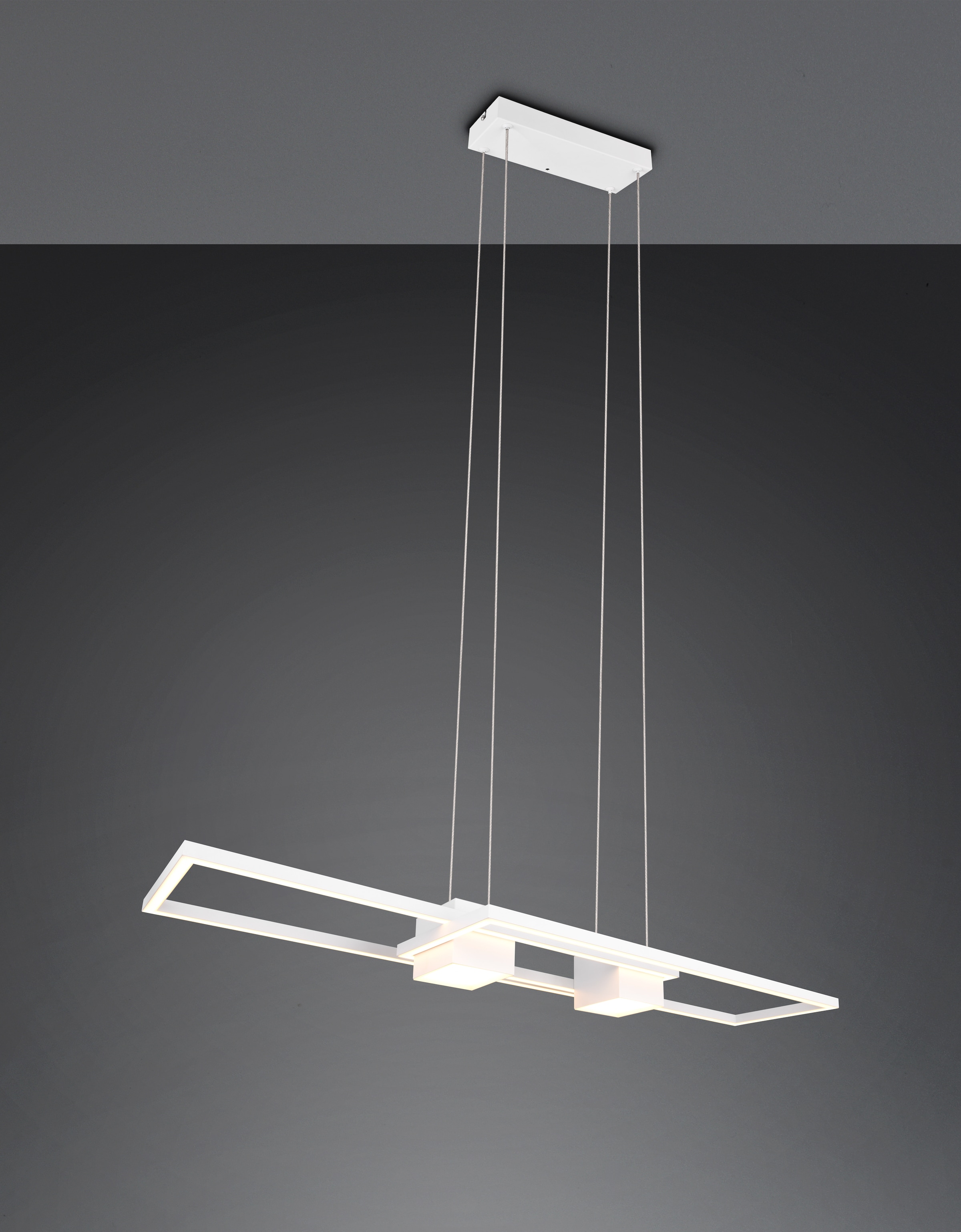 TRIO Leuchten LED Pendelleuchte »ALBANY, LED Hängelampe Wohnzimmer mit Fernbedienung, dimmbar, CCT« LED-Board 1 Stk. warmweiß - kaltweiß Lichtfarbe einstellbar, Memoryfunktion, Nachtlicht, up-and-down Licht