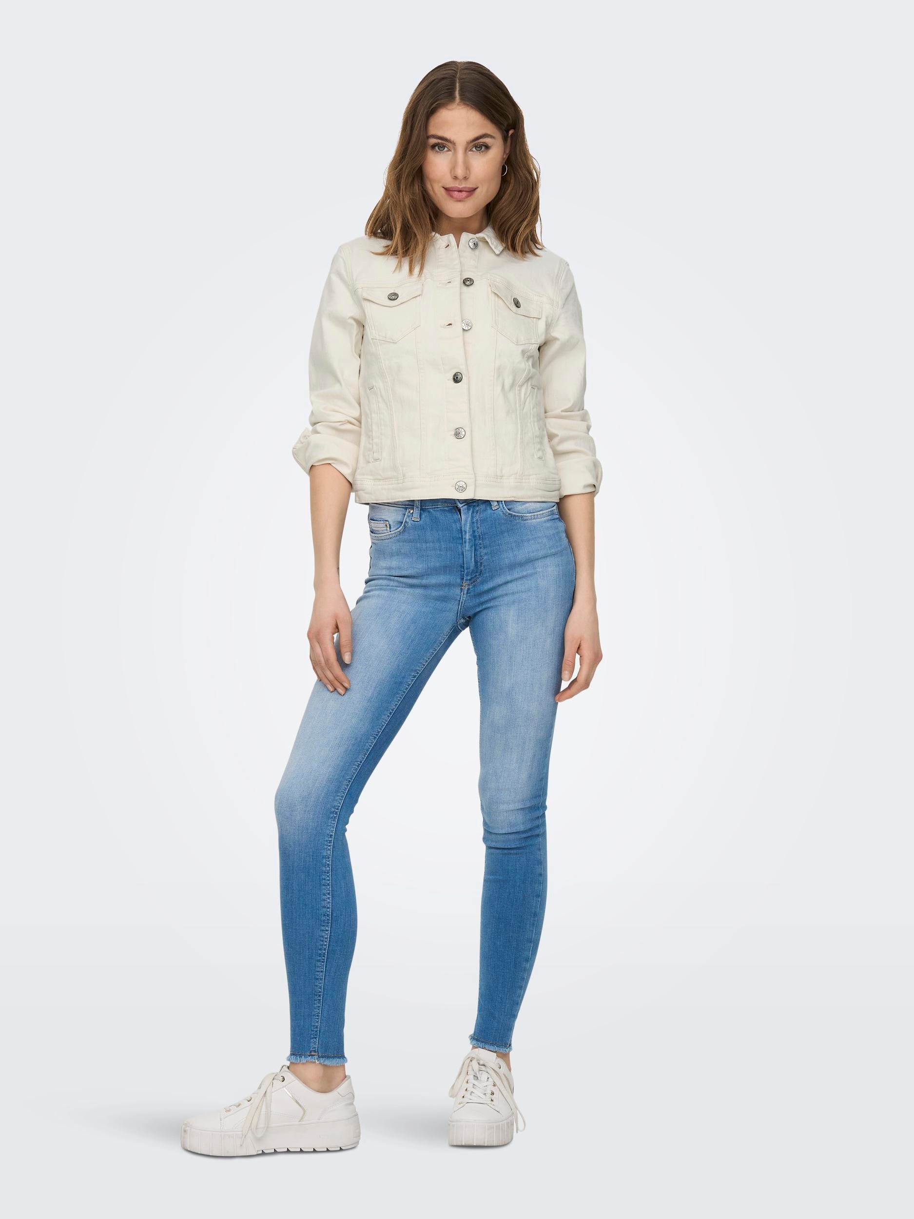 ONLY Jeansjacke »ONLTIA DNM JACKET COL PIM NOOS«, in kurzer Form