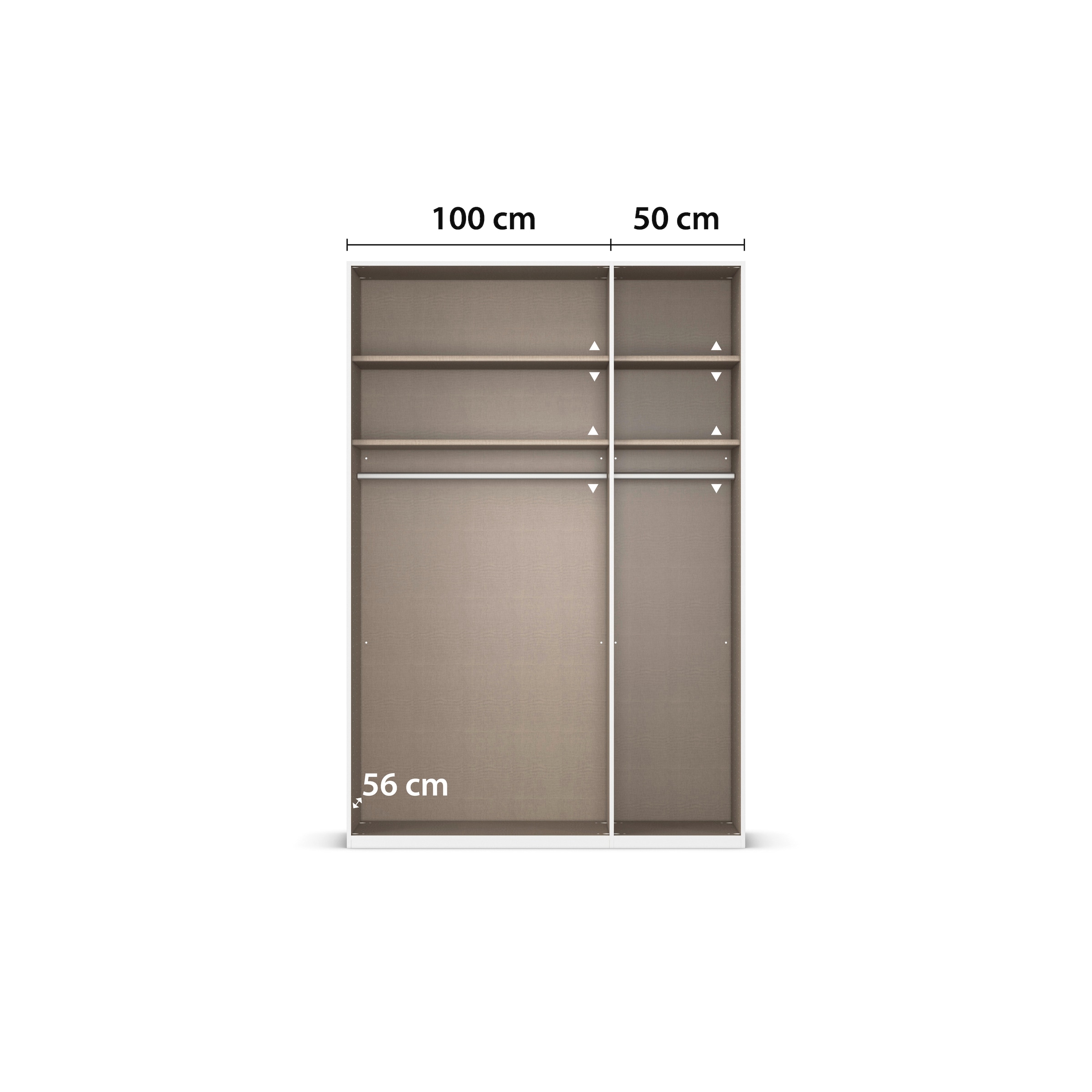 rauch Drehtürenschrank »Kleiderschrank Schrank Garderobe Schlafzimmerschrank EVELYN«, (in 2 Höhen 197 oder 210 cm erhältlich), in elegantem Stil, viel Stauraum 3 Breiten und 2 Höhen MADE IN GERMANY